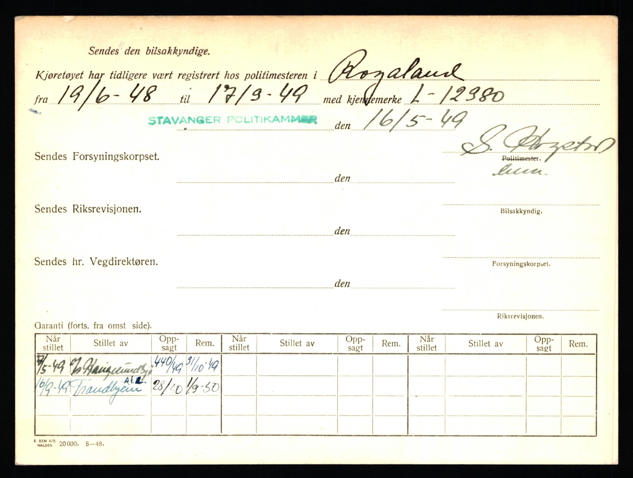 Stavanger trafikkstasjon, AV/SAST-A-101942/0/F/L0006: L-1700 - L-2149, 1930-1971, p. 1236