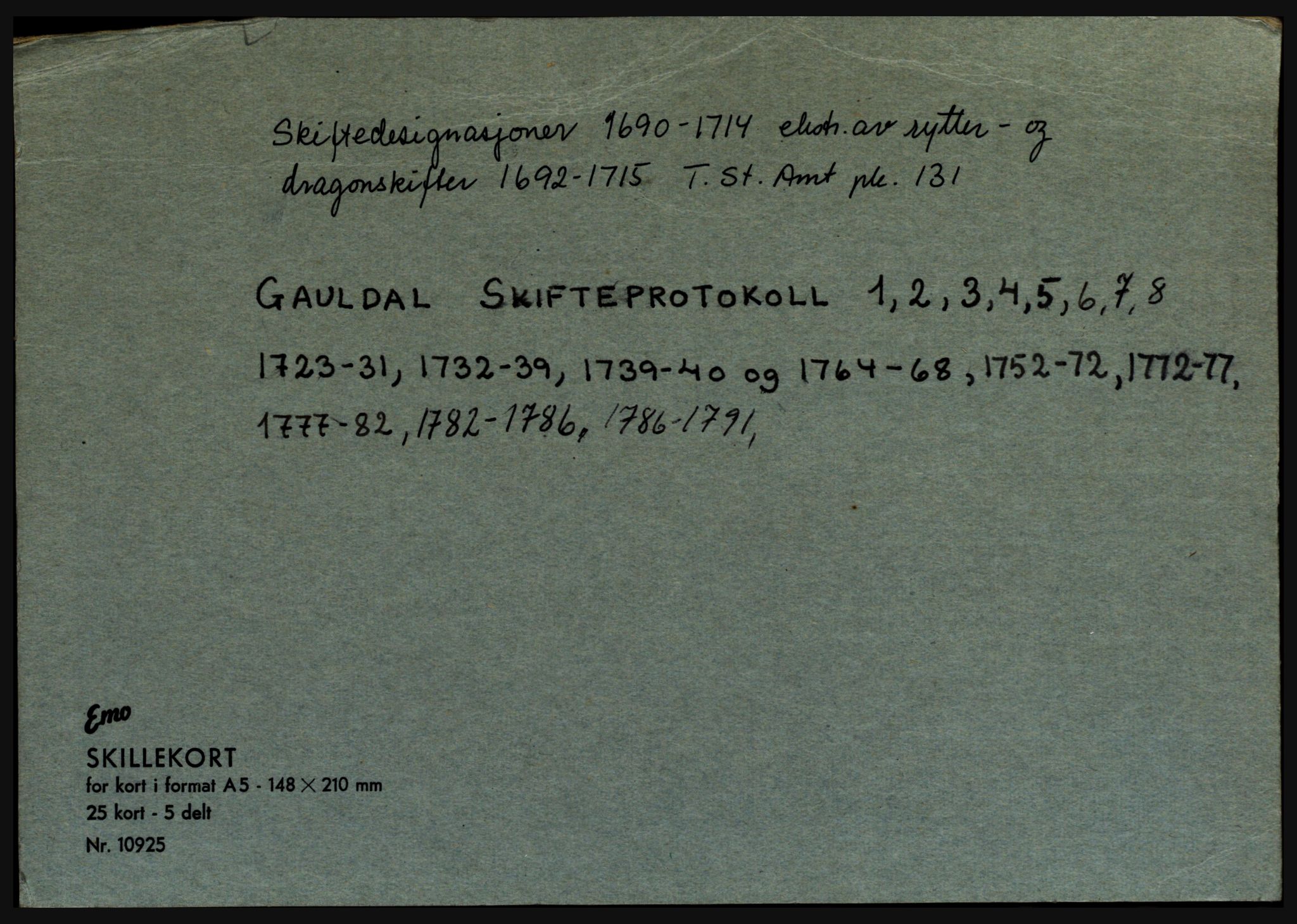 Gauldal sorenskriveri, AV/SAT-A-0014/1/3, 1723-1791, p. 1