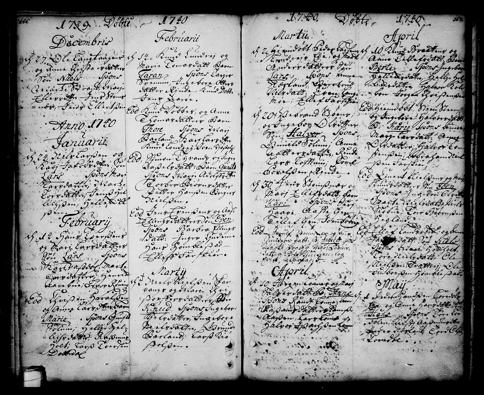 Sannidal kirkebøker, SAKO/A-296/F/Fa/L0001: Parish register (official) no. 1, 1702-1766, p. 166-167