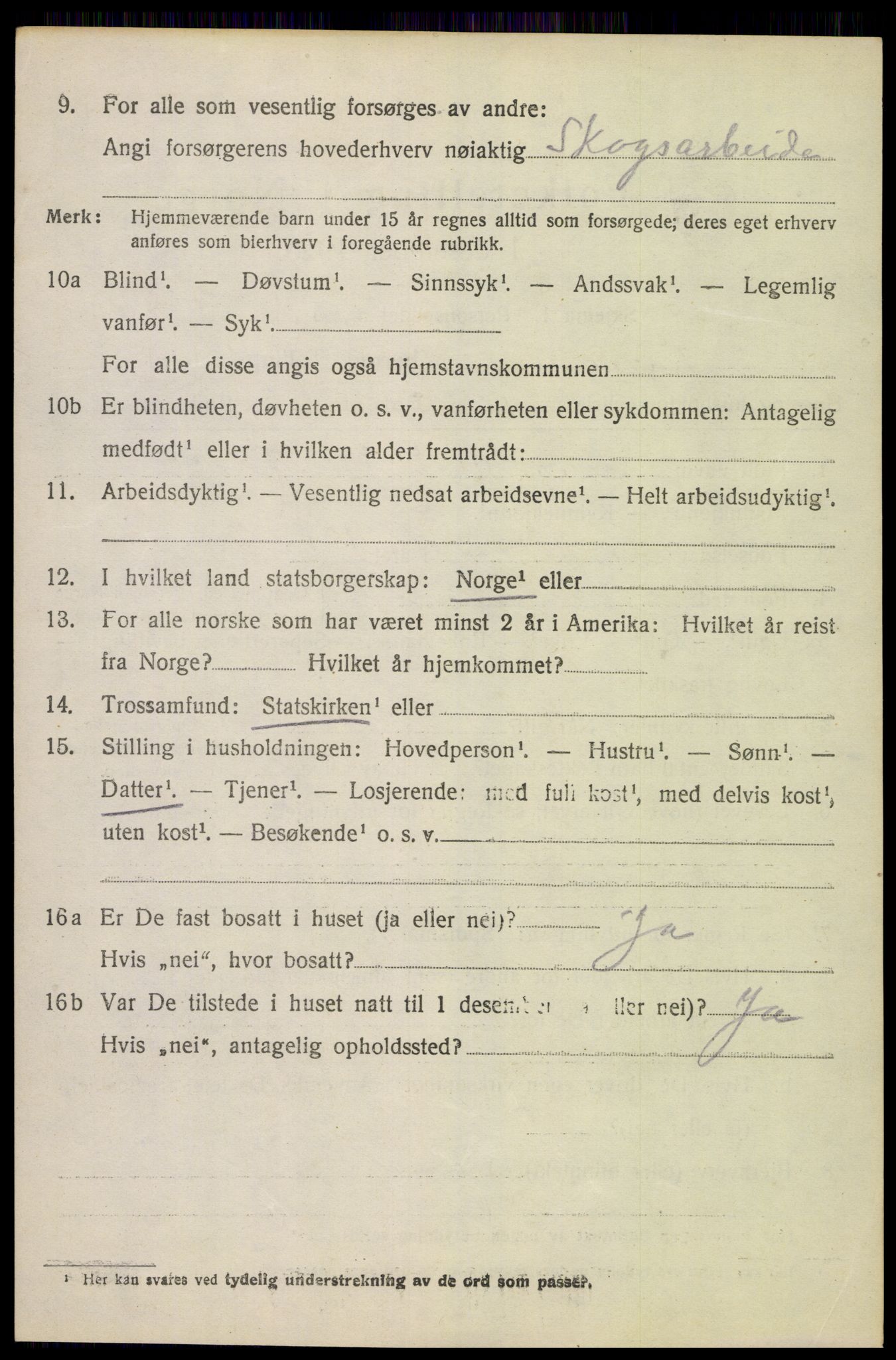 SAH, 1920 census for Jevnaker, 1920, p. 1406