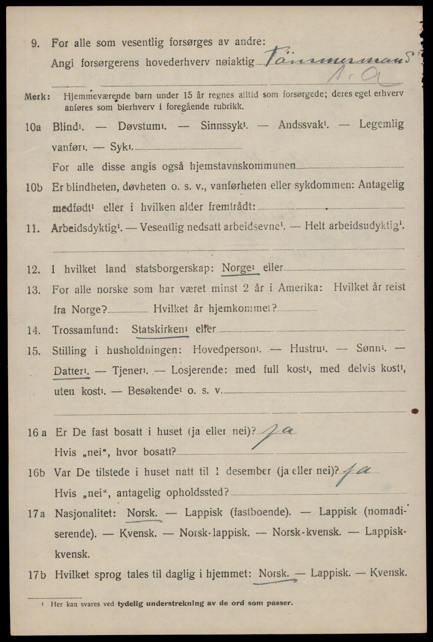 SAT, 1920 census for Buksnes, 1920, p. 3932