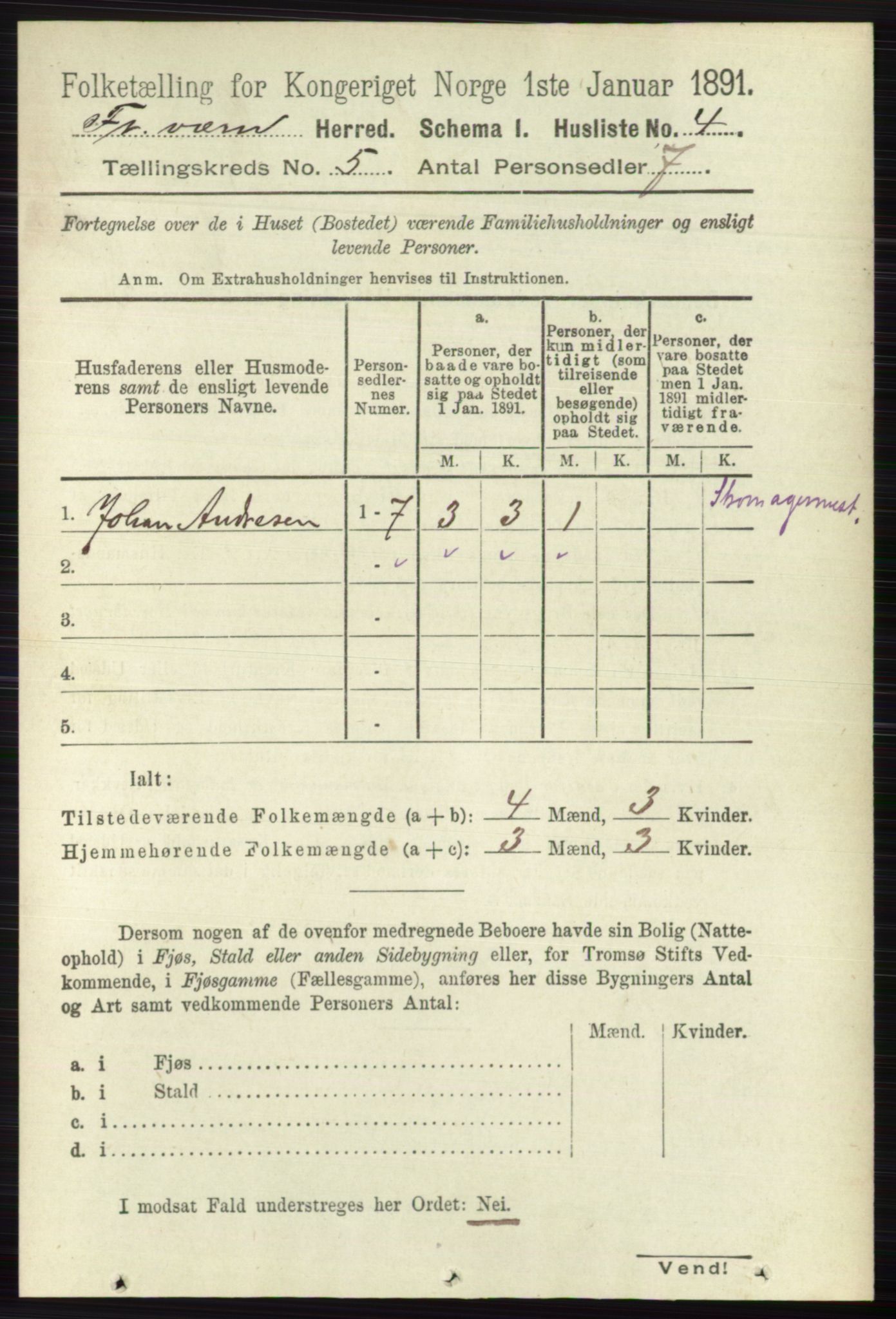 RA, 1891 census for 0798 Fredriksvern, 1891, p. 979