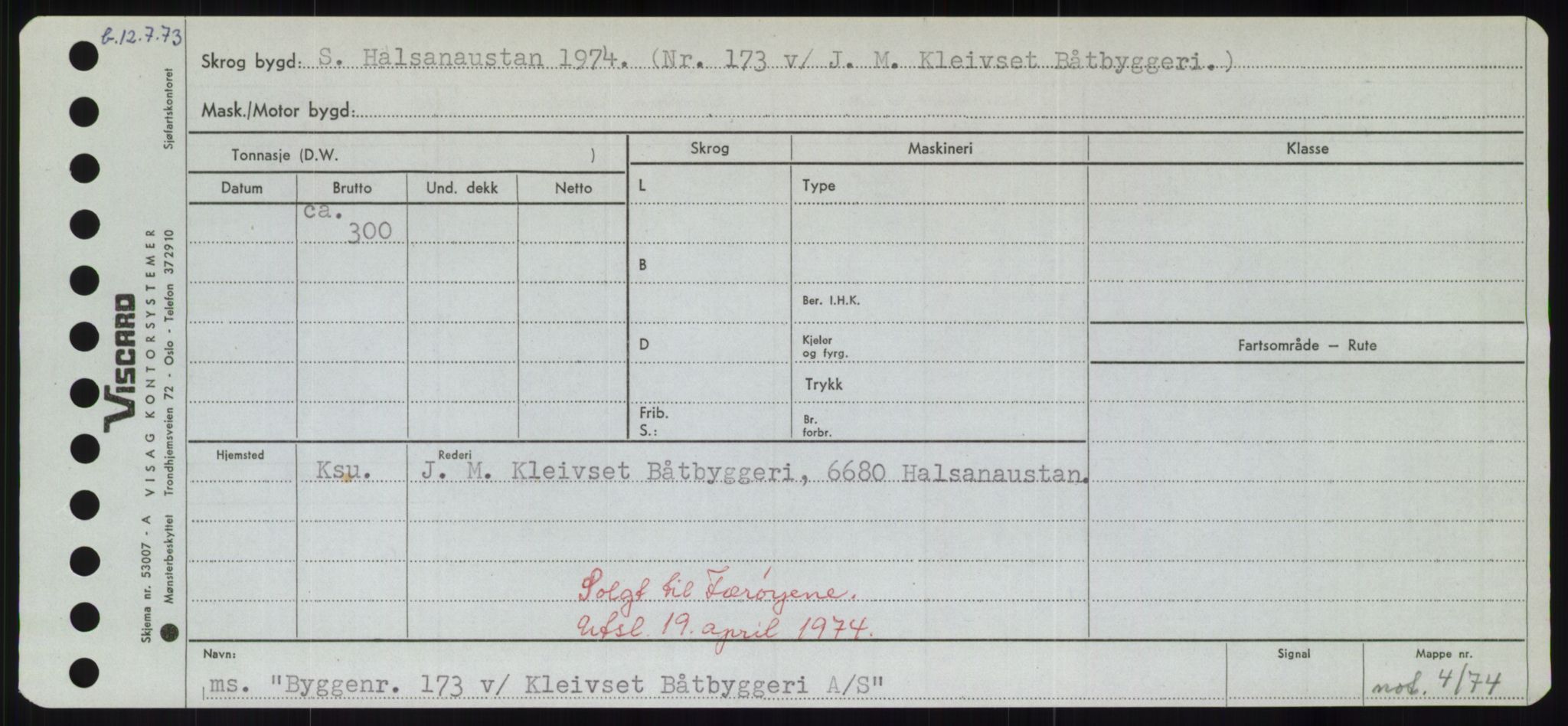 Sjøfartsdirektoratet med forløpere, Skipsmålingen, AV/RA-S-1627/H/Hd/L0006: Fartøy, Byg-Båt, p. 409