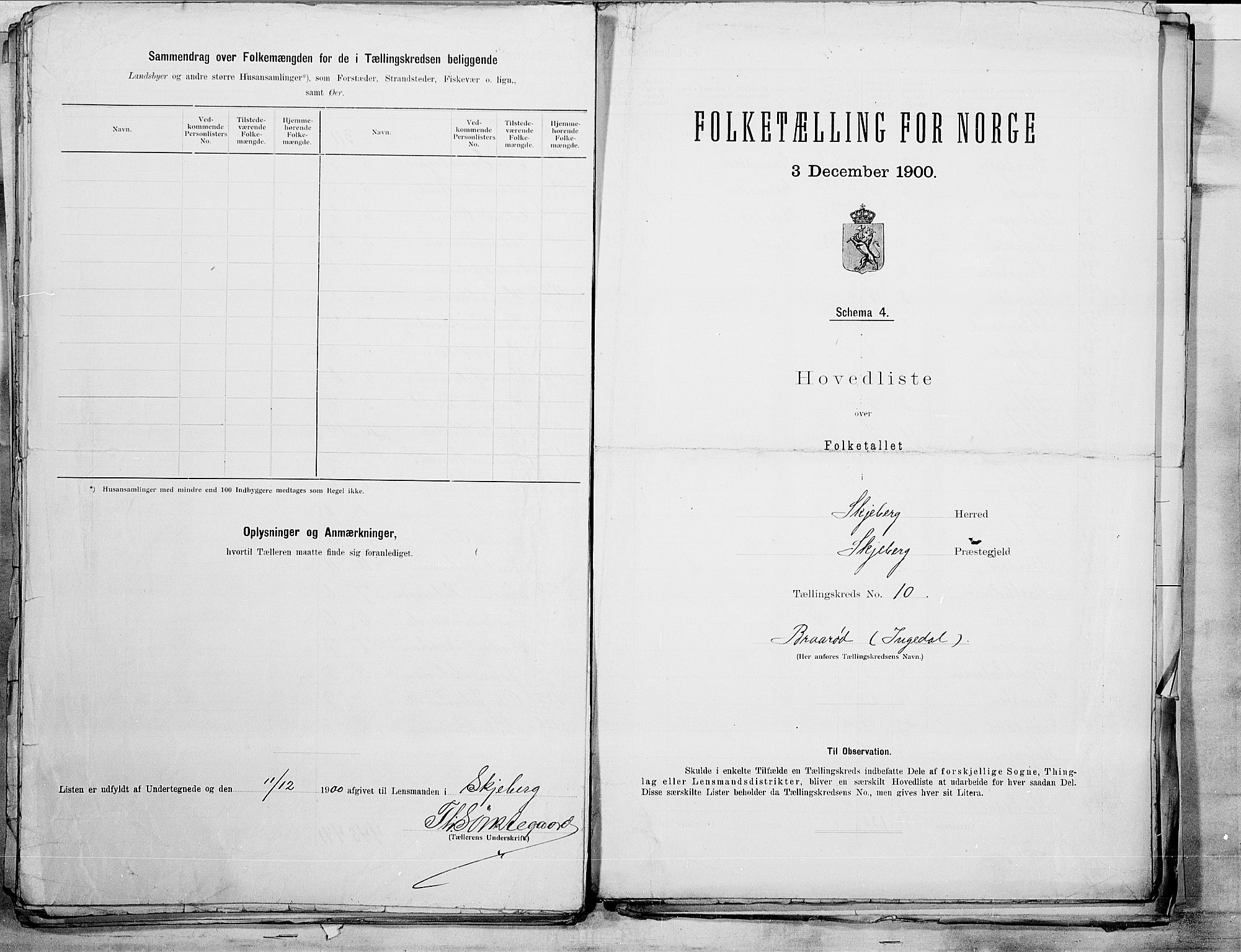 SAO, 1900 census for Skjeberg, 1900, p. 24