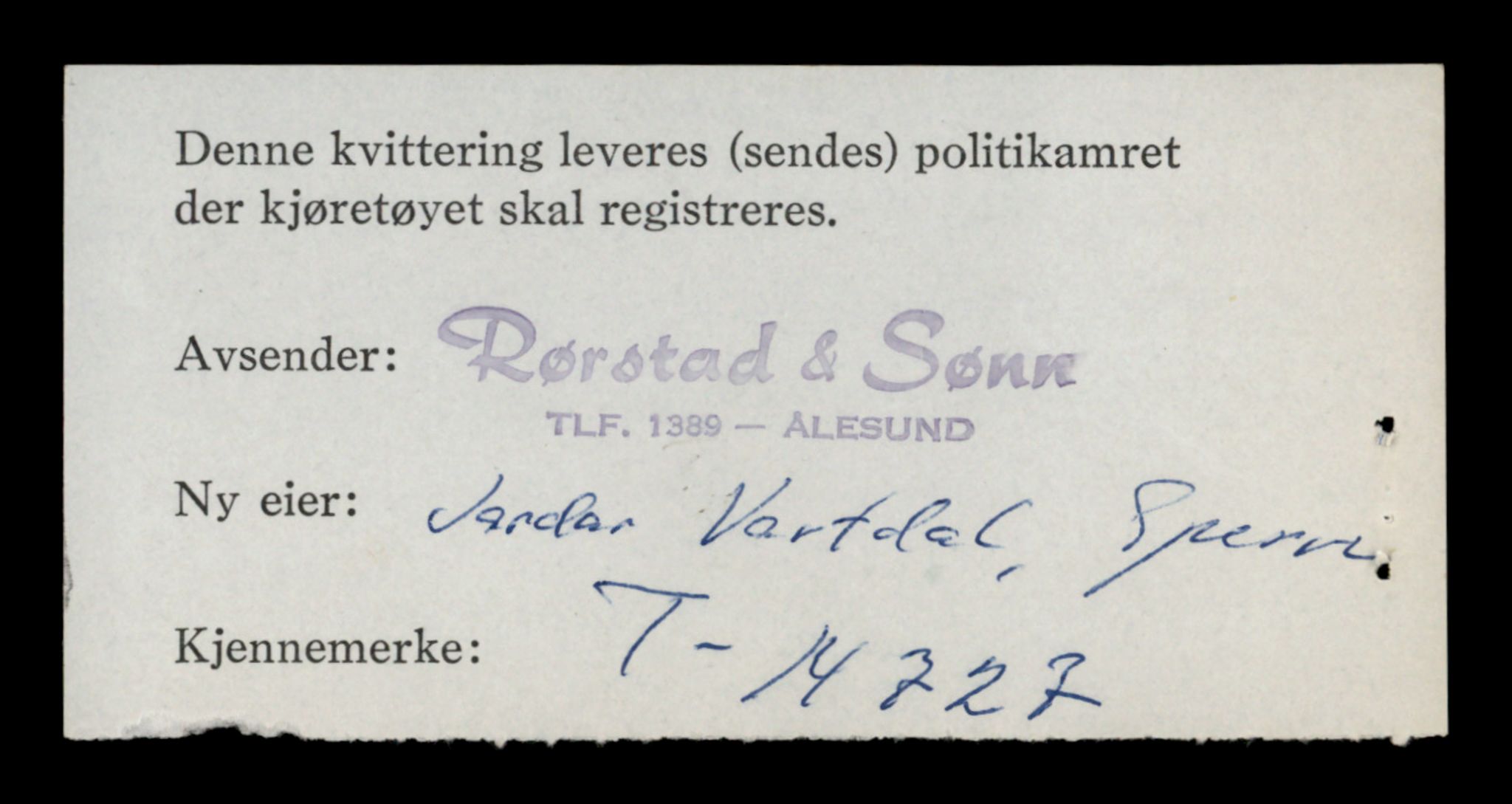 Møre og Romsdal vegkontor - Ålesund trafikkstasjon, SAT/A-4099/F/Fe/L0048: Registreringskort for kjøretøy T 14721 - T 14863, 1927-1998, p. 96