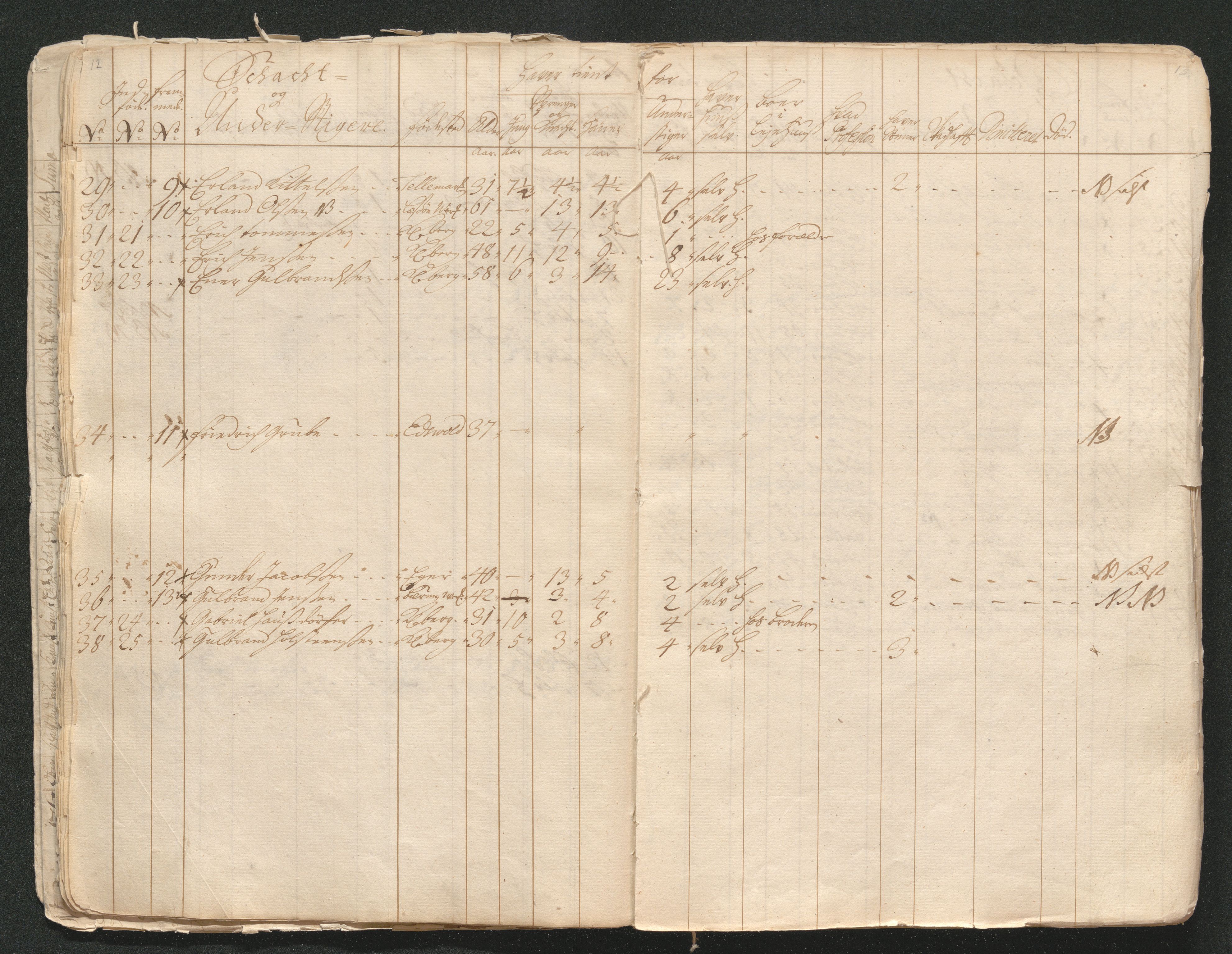 Kongsberg Sølvverk 1623-1816, AV/SAKO-EA-3135/001/D/Di/Dia/L0001a: Manntallslister, 1729, p. 13