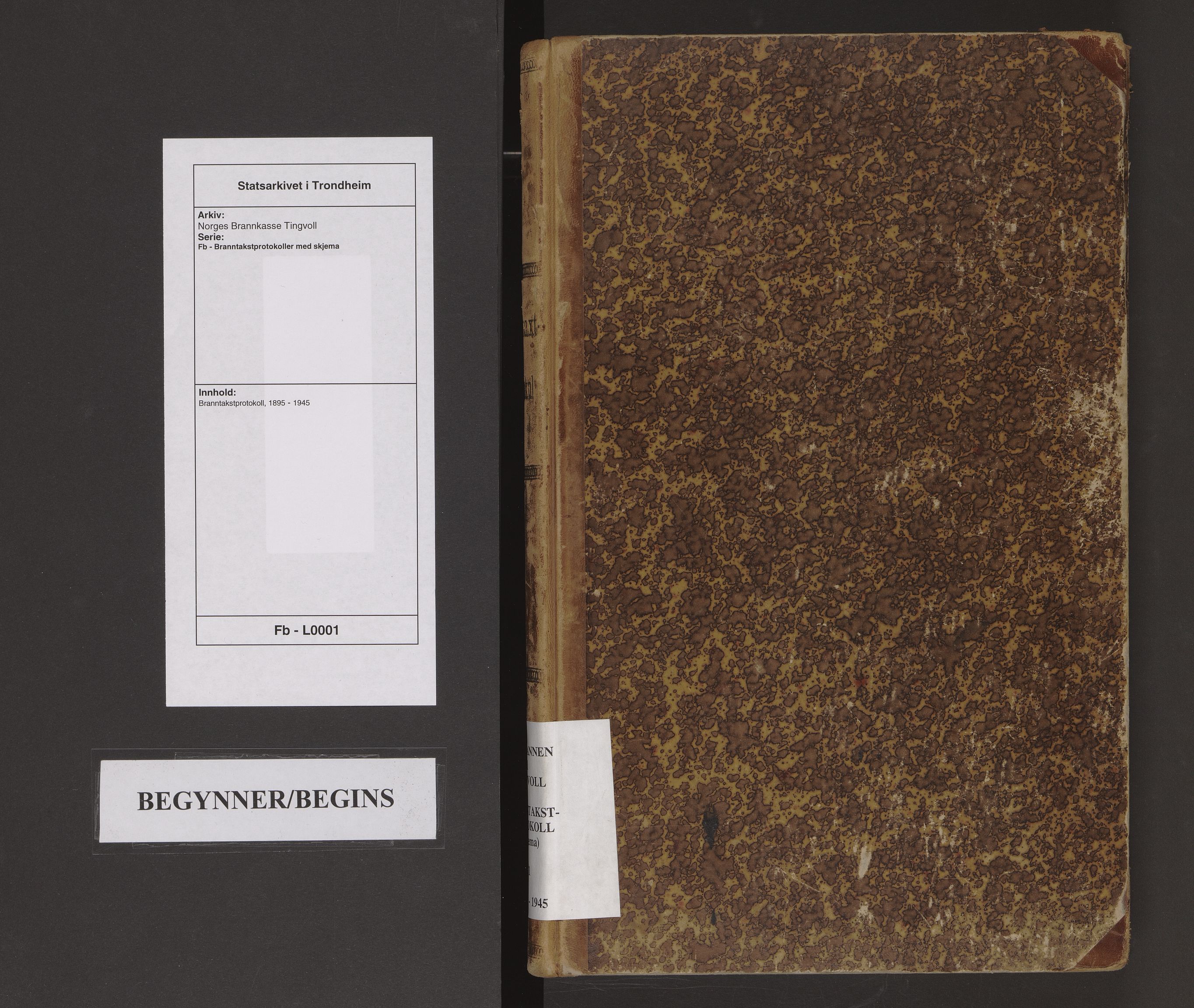 Norges Brannkasse Tingvoll, SAT/A-5507/Fb/L0001: Branntakstprotokoll, 1895-1945