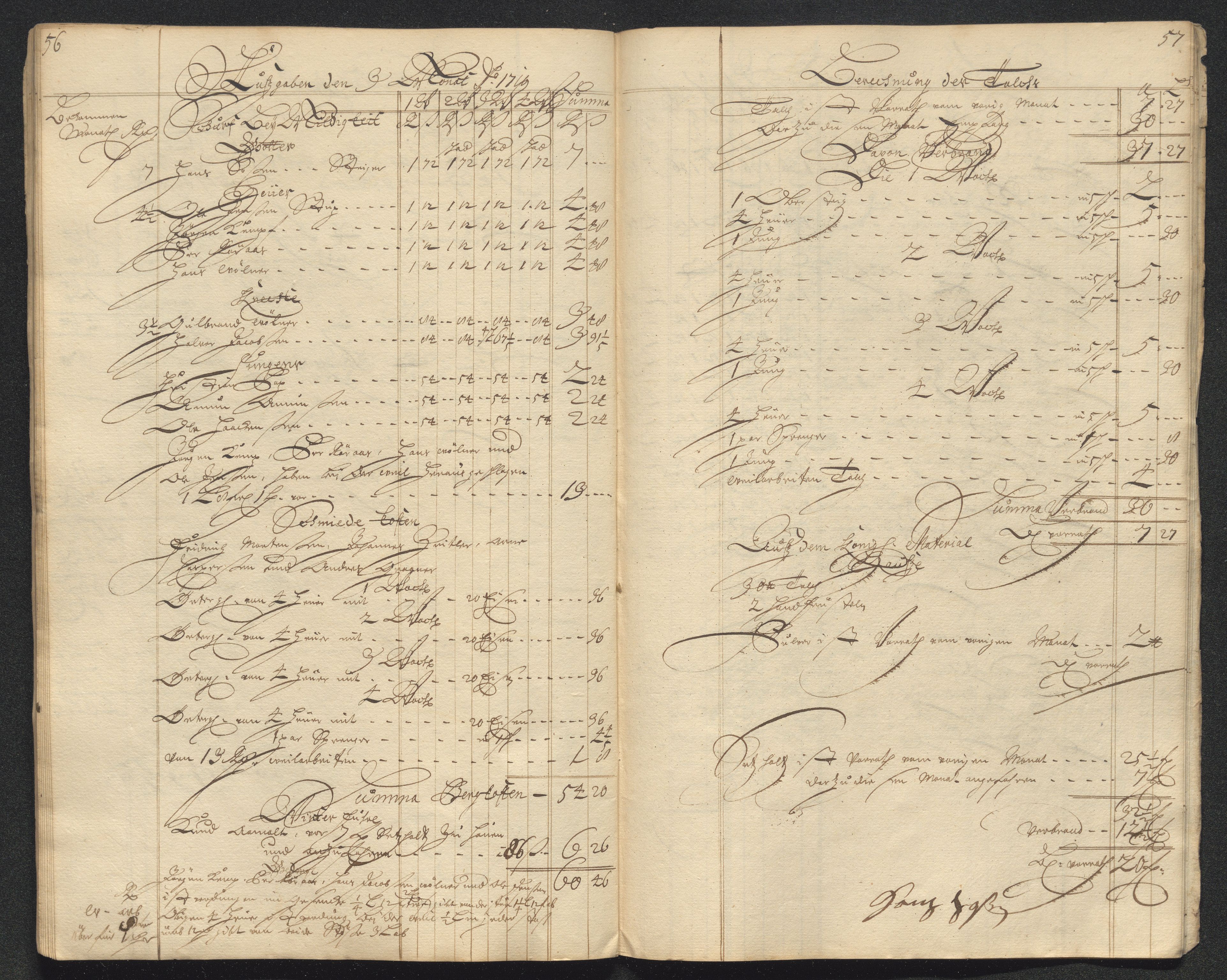 Kongsberg Sølvverk 1623-1816, AV/SAKO-EA-3135/001/D/Dc/Dcd/L0098: Utgiftsregnskap for gruver m.m. , 1710, p. 113