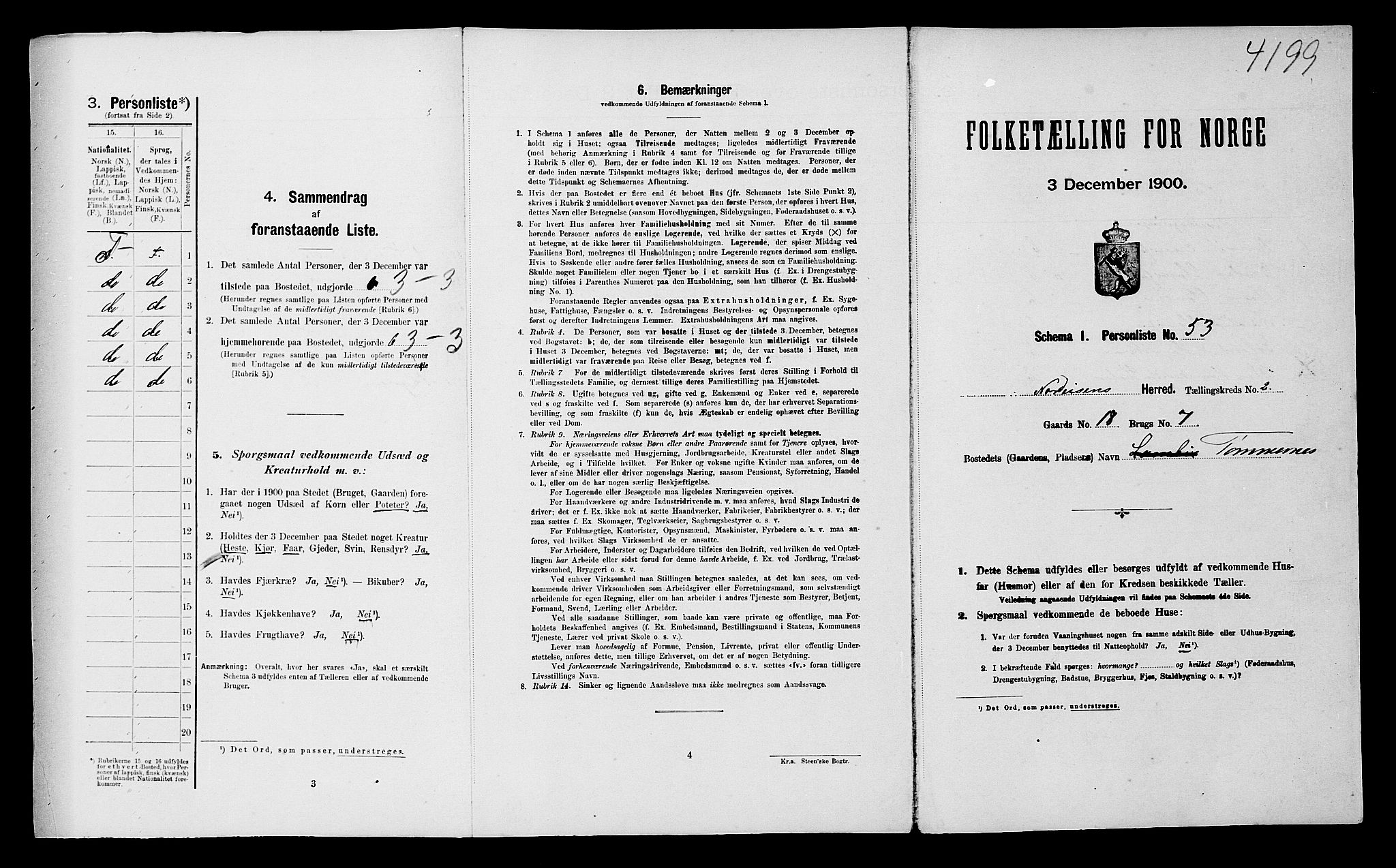 SATØ, 1900 census for Nordreisa, 1900, p. 283