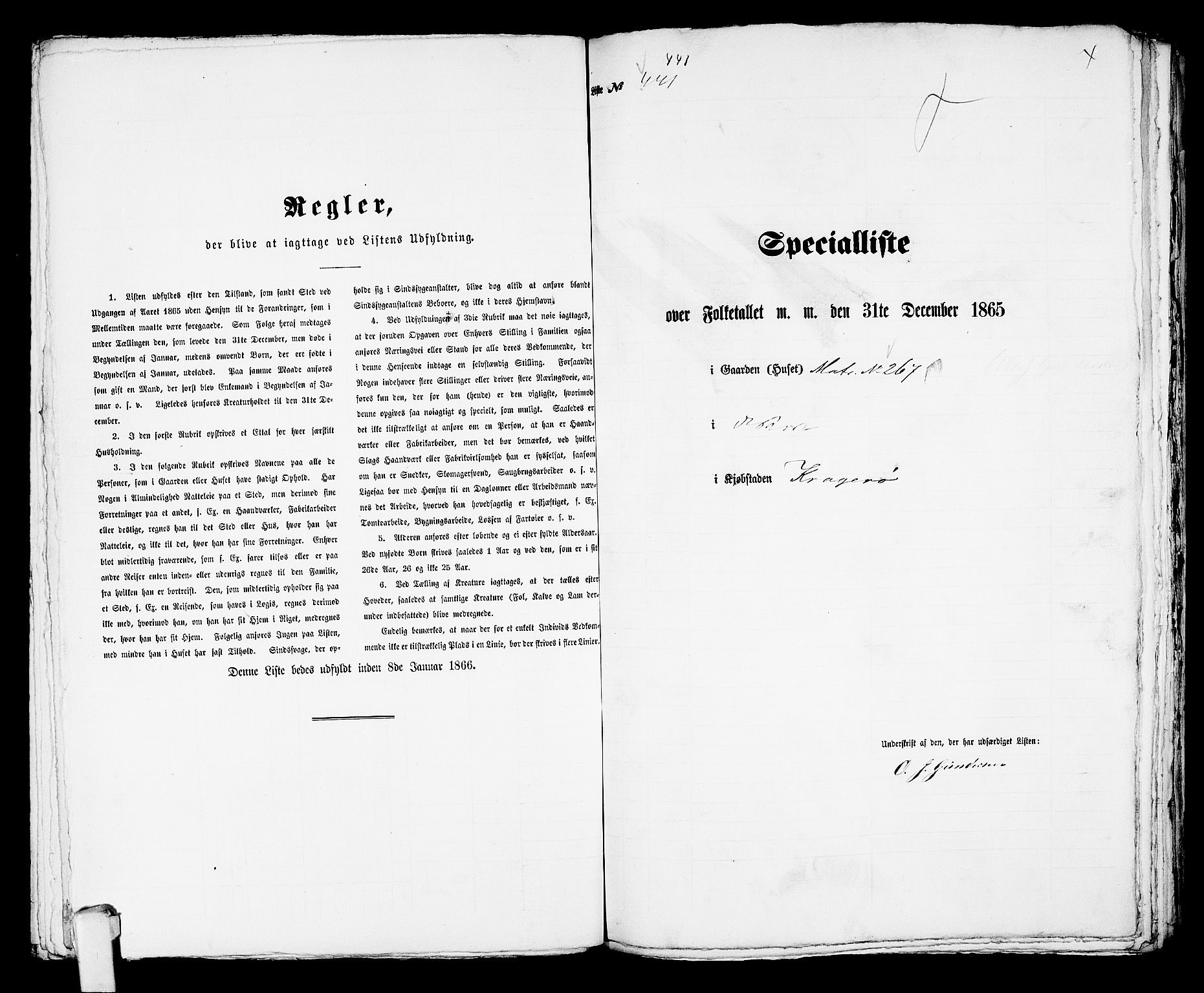 RA, 1865 census for Kragerø/Kragerø, 1865, p. 898