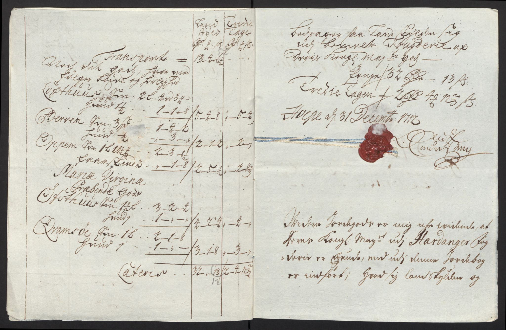 Rentekammeret inntil 1814, Reviderte regnskaper, Fogderegnskap, RA/EA-4092/R48/L2988: Fogderegnskap Sunnhordland og Hardanger, 1712, p. 304