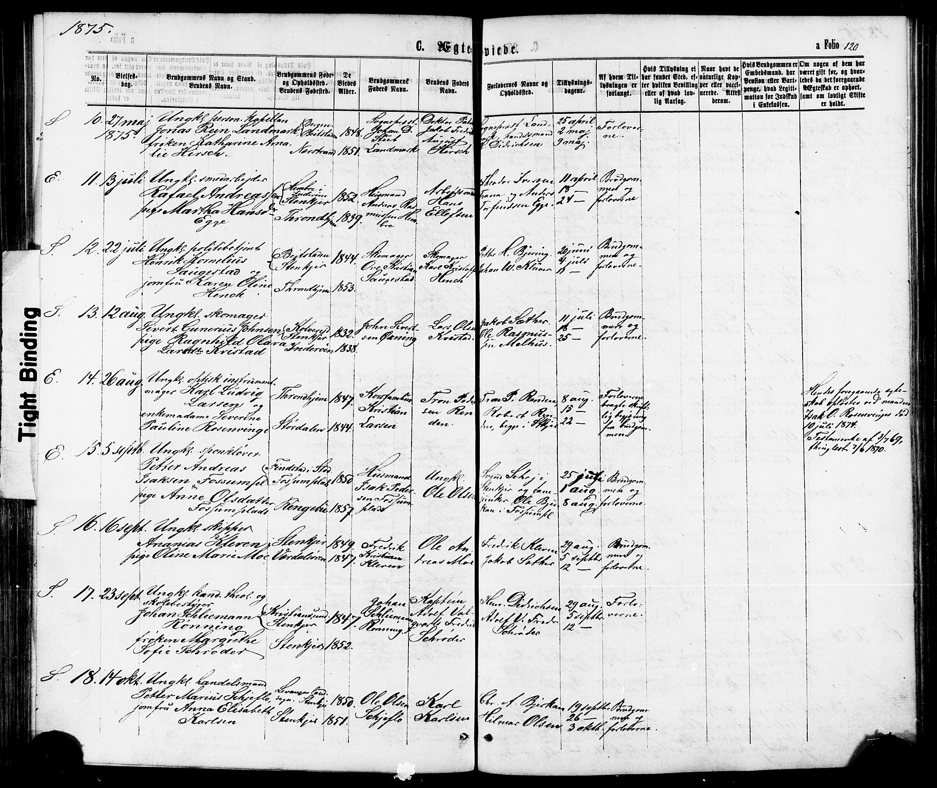 Ministerialprotokoller, klokkerbøker og fødselsregistre - Nord-Trøndelag, SAT/A-1458/739/L0370: Parish register (official) no. 739A02, 1868-1881, p. 120