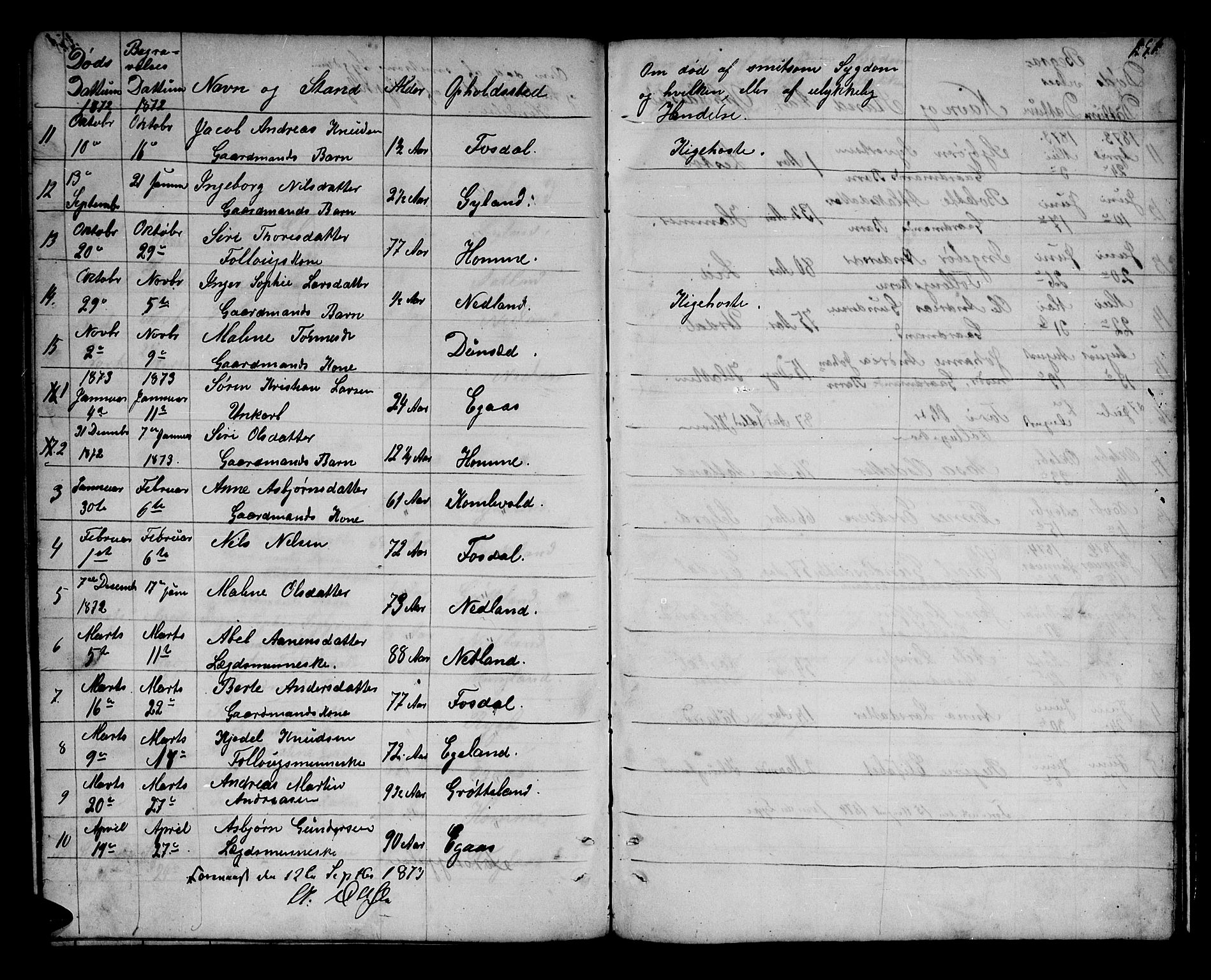 Bakke sokneprestkontor, SAK/1111-0002/F/Fb/Fbb/L0002: Parish register (copy) no. B 2, 1849-1878, p. 251