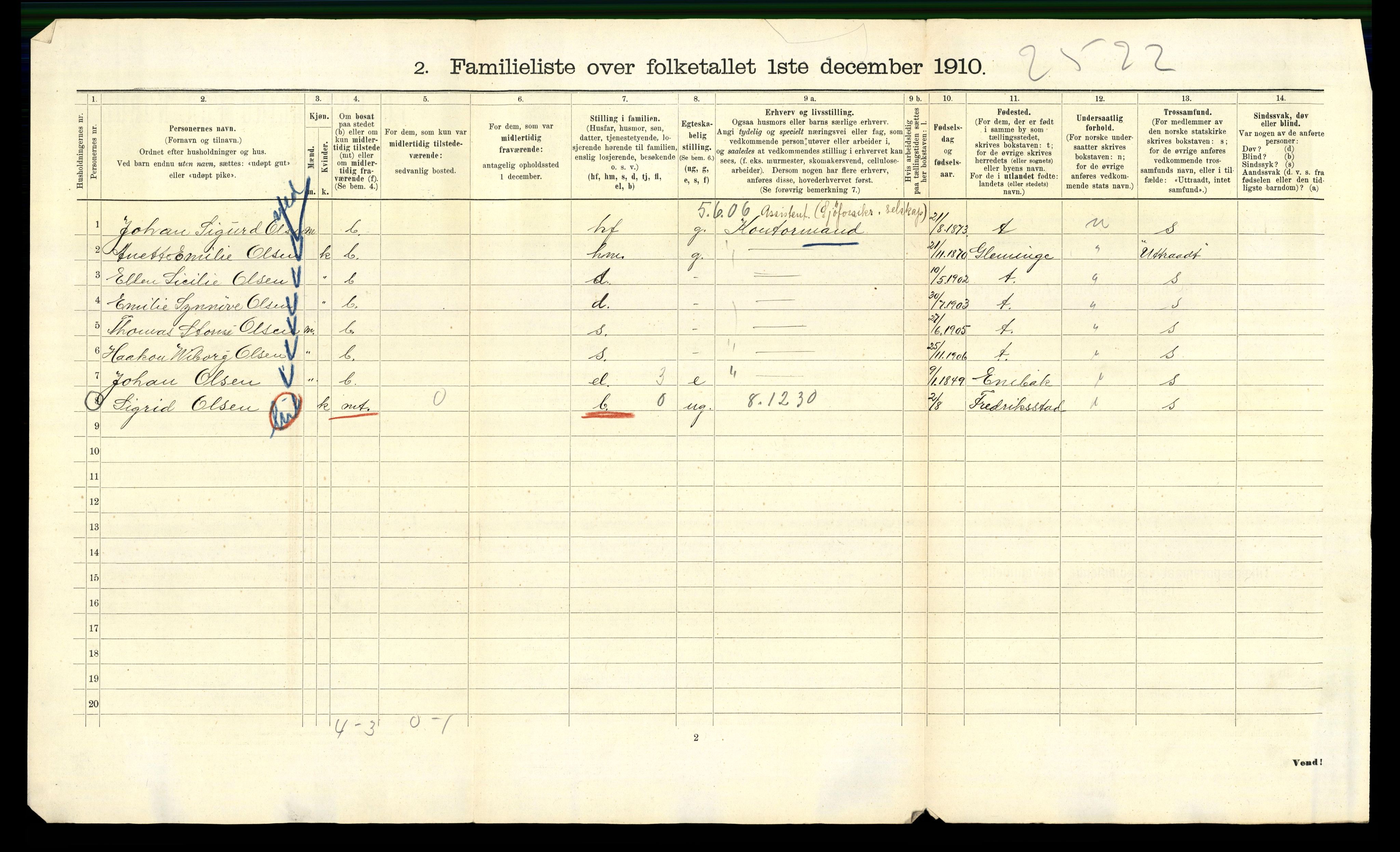 RA, 1910 census for Kristiania, 1910, p. 118004