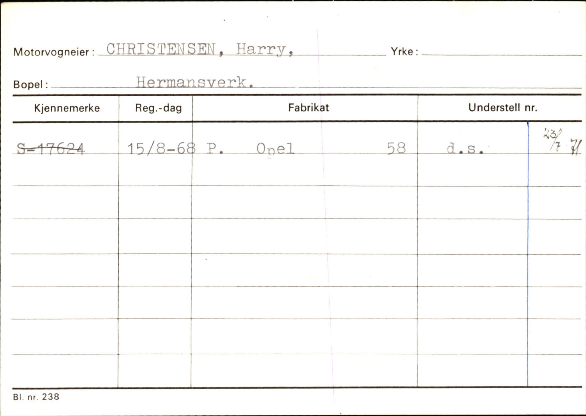 Statens vegvesen, Sogn og Fjordane vegkontor, AV/SAB-A-5301/4/F/L0126: Eigarregister Fjaler M-Å. Leikanger A-Å, 1945-1975, p. 974