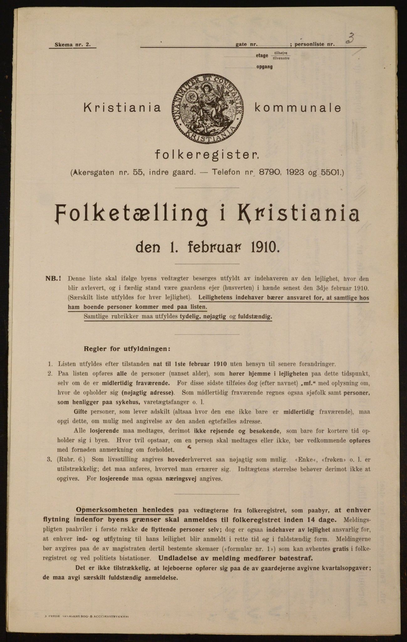 OBA, Municipal Census 1910 for Kristiania, 1910, p. 45685