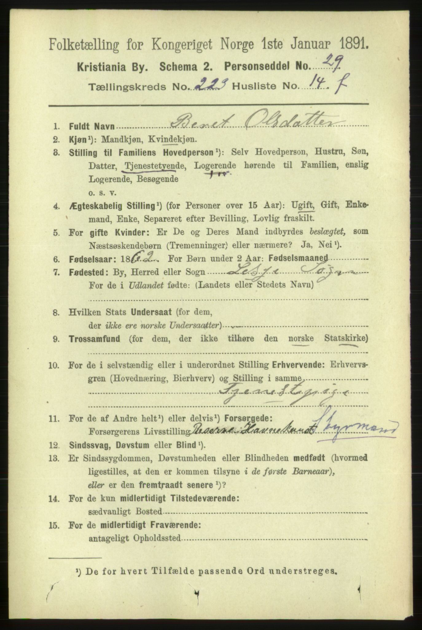 RA, 1891 census for 0301 Kristiania, 1891, p. 134779
