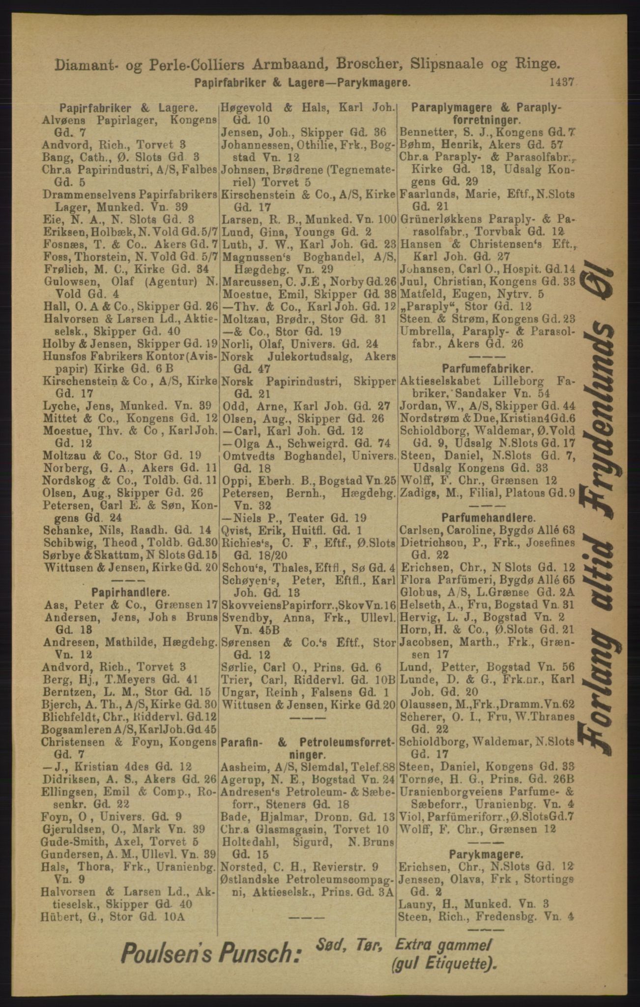 Kristiania/Oslo adressebok, PUBL/-, 1906, p. 1437