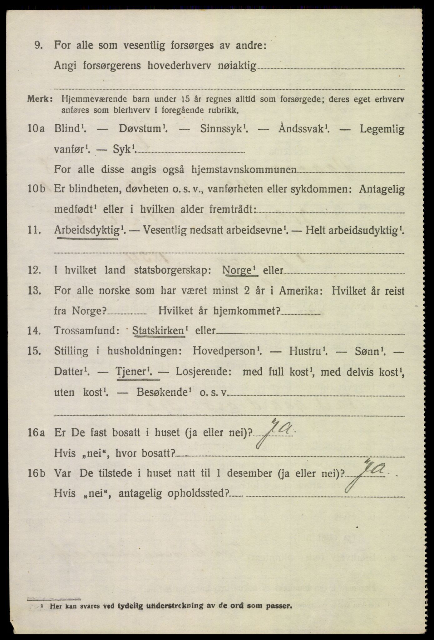 SAH, 1920 census for Vågå, 1920, p. 7335