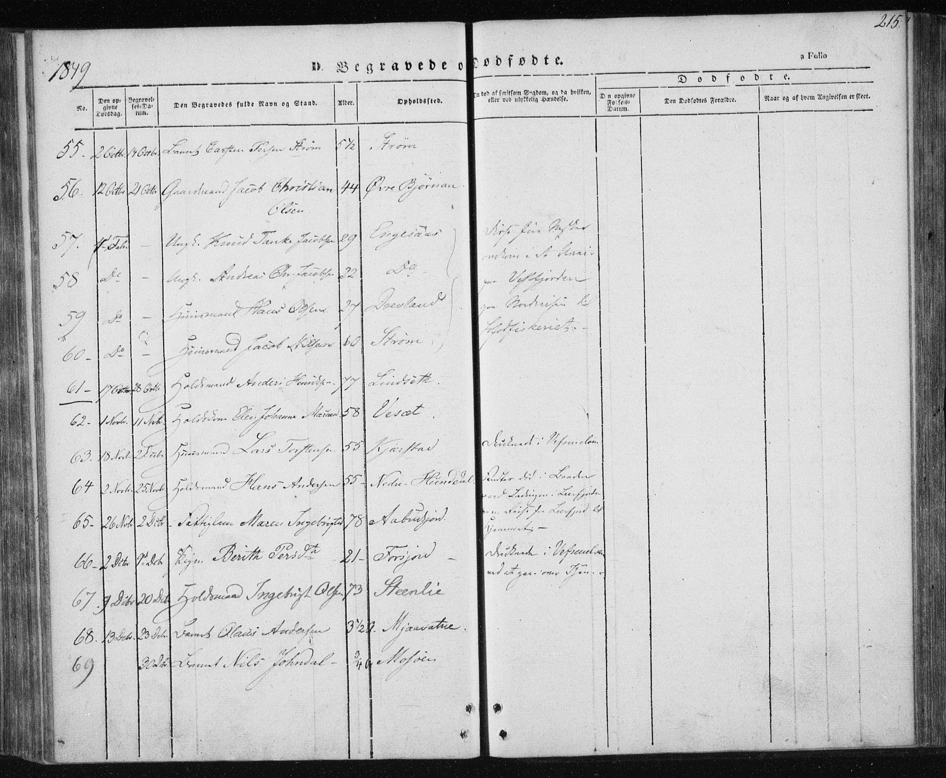 Ministerialprotokoller, klokkerbøker og fødselsregistre - Nordland, AV/SAT-A-1459/820/L0291: Parish register (official) no. 820A12, 1846-1854, p. 215