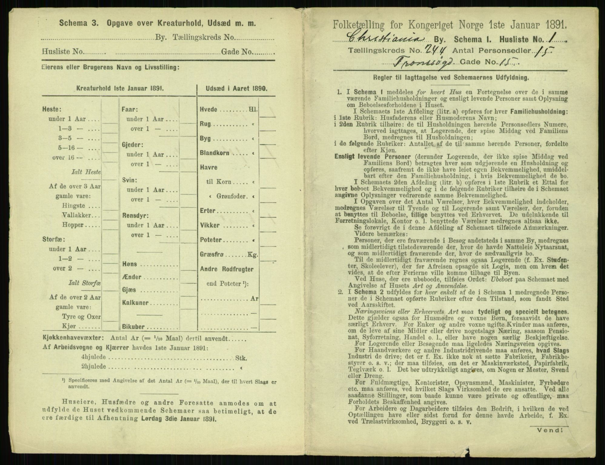 RA, 1891 census for 0301 Kristiania, 1891, p. 148394