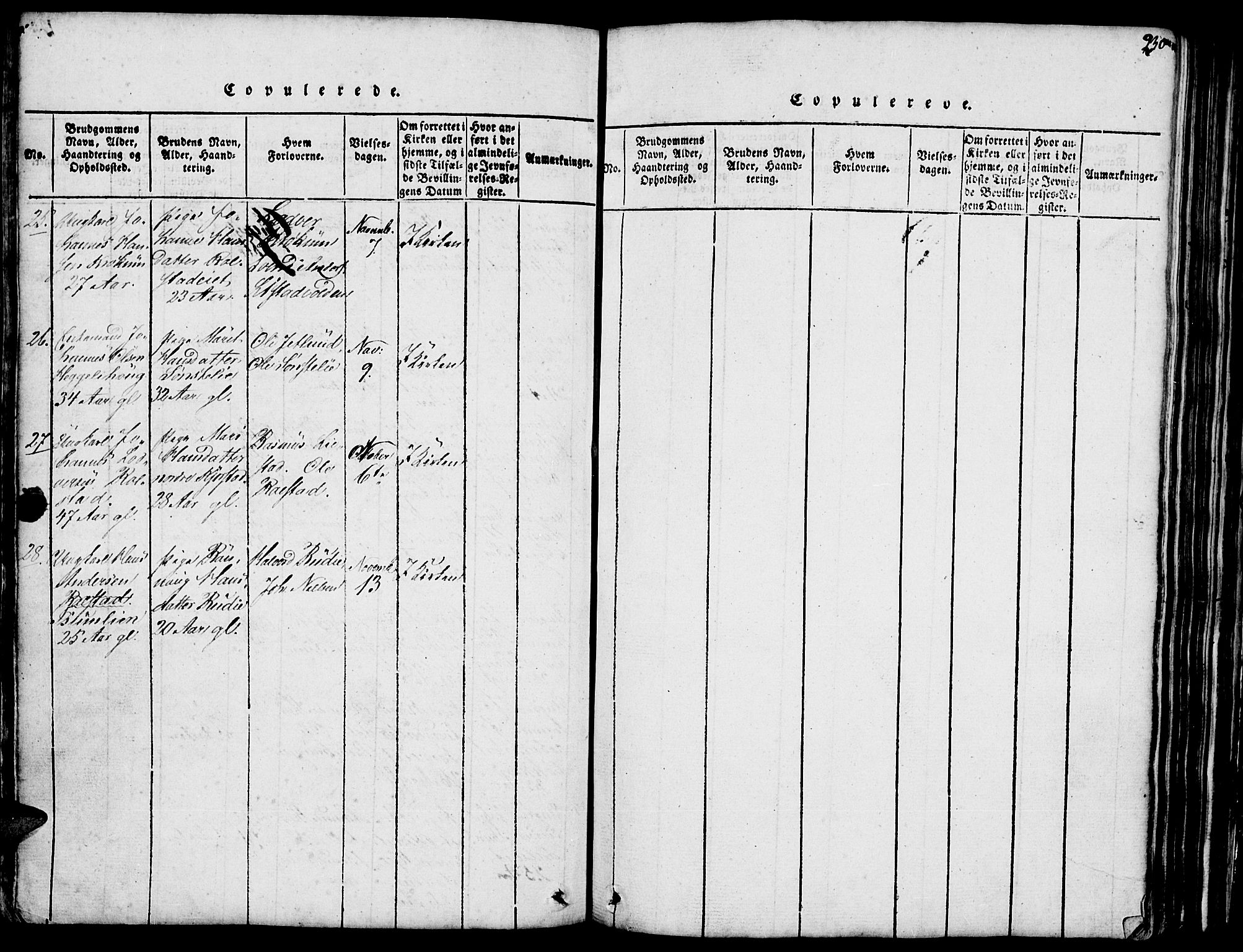 Fron prestekontor, SAH/PREST-078/H/Ha/Hab/L0001: Parish register (copy) no. 1, 1816-1843, p. 230