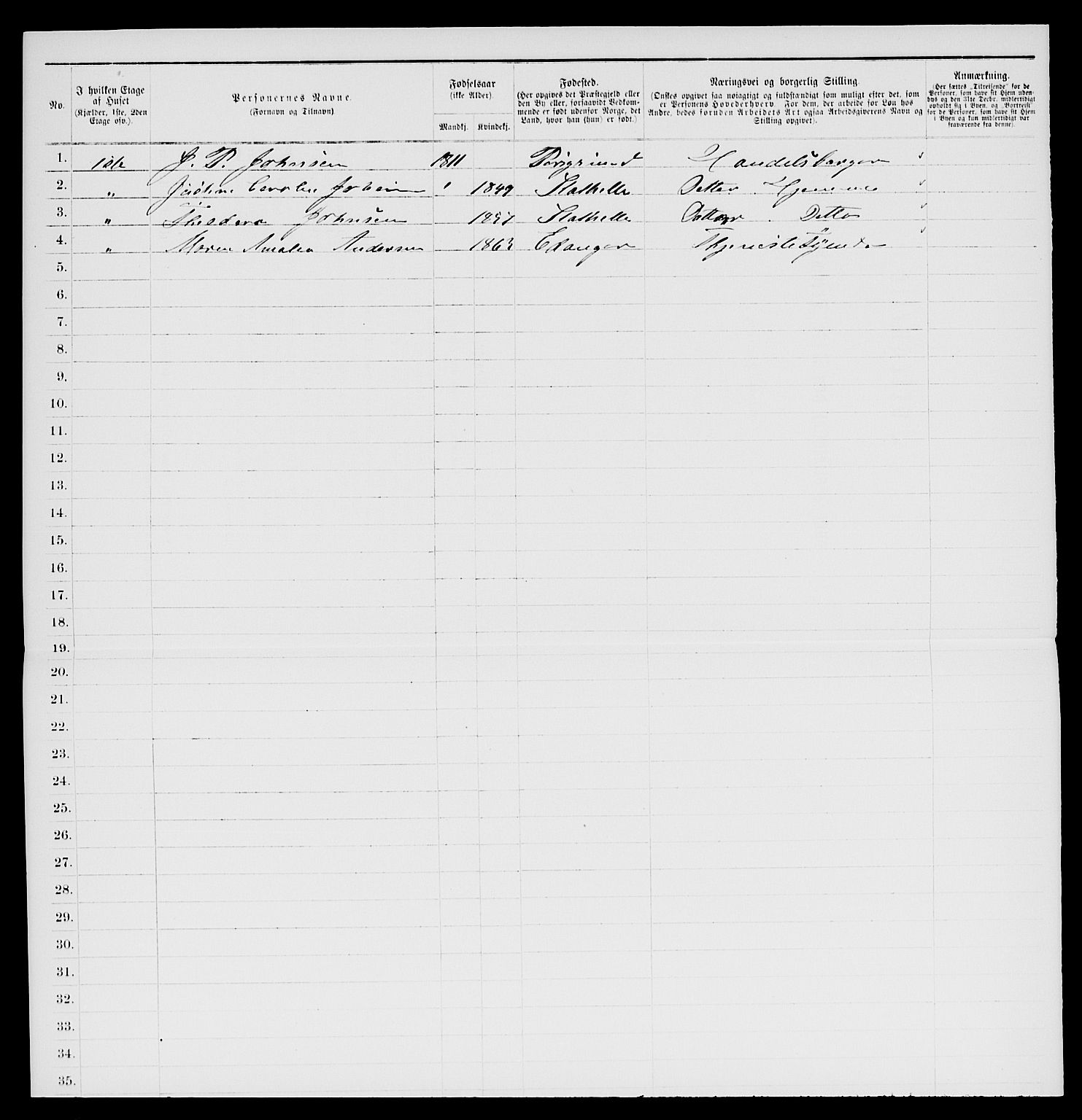 SAKO, 1885 census for 0803 Stathelle, 1885, p. 29