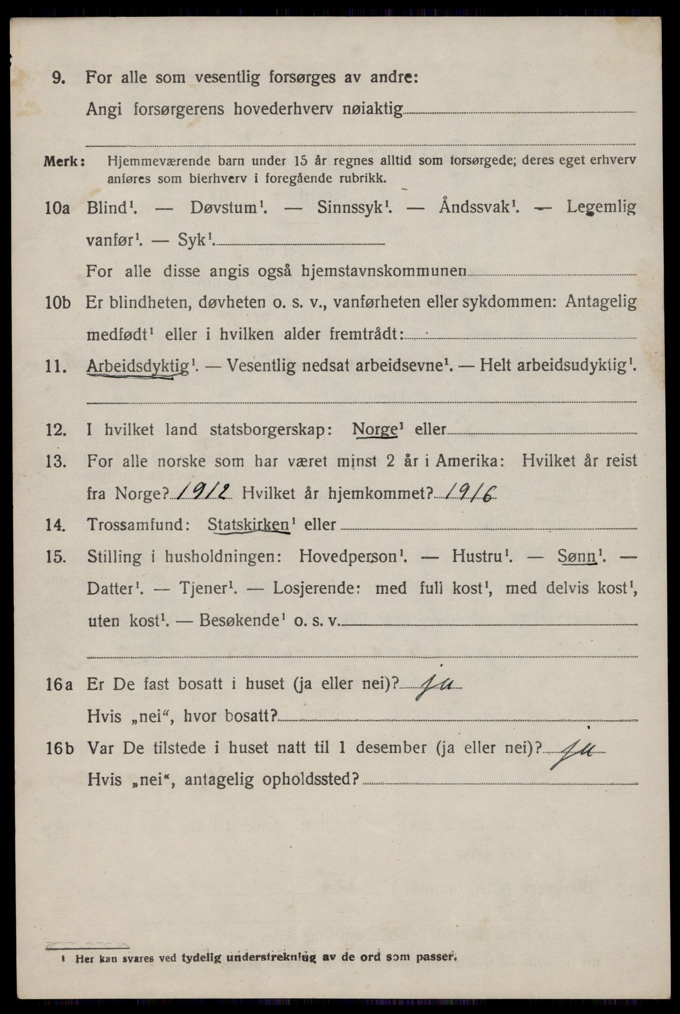 SAST, 1920 census for Hjelmeland, 1920, p. 1266