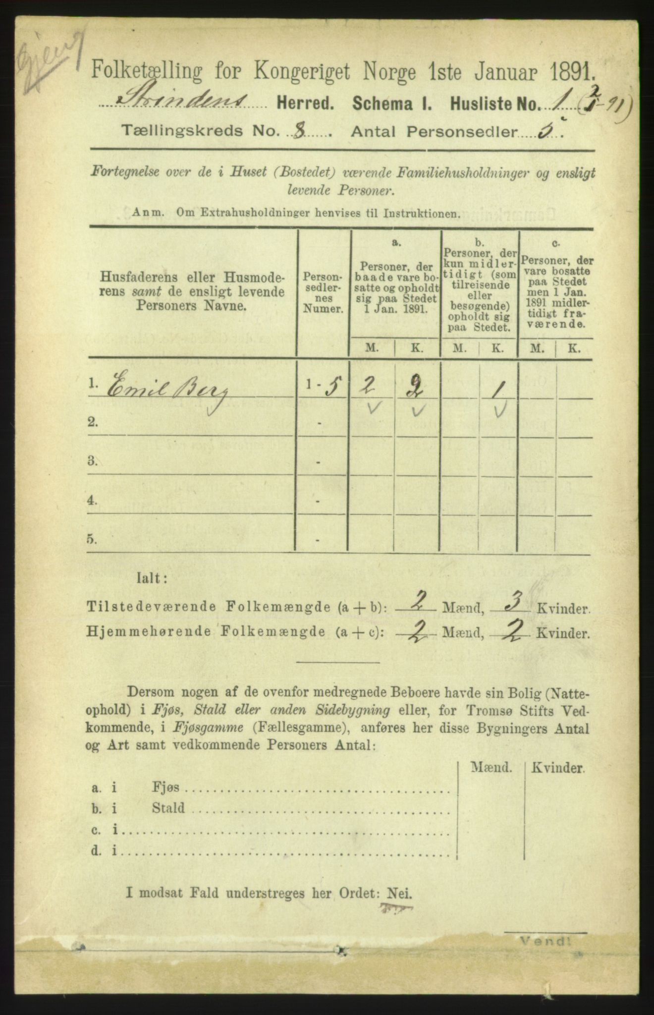 RA, 1891 census for 1660 Strinda, 1891, p. 6972