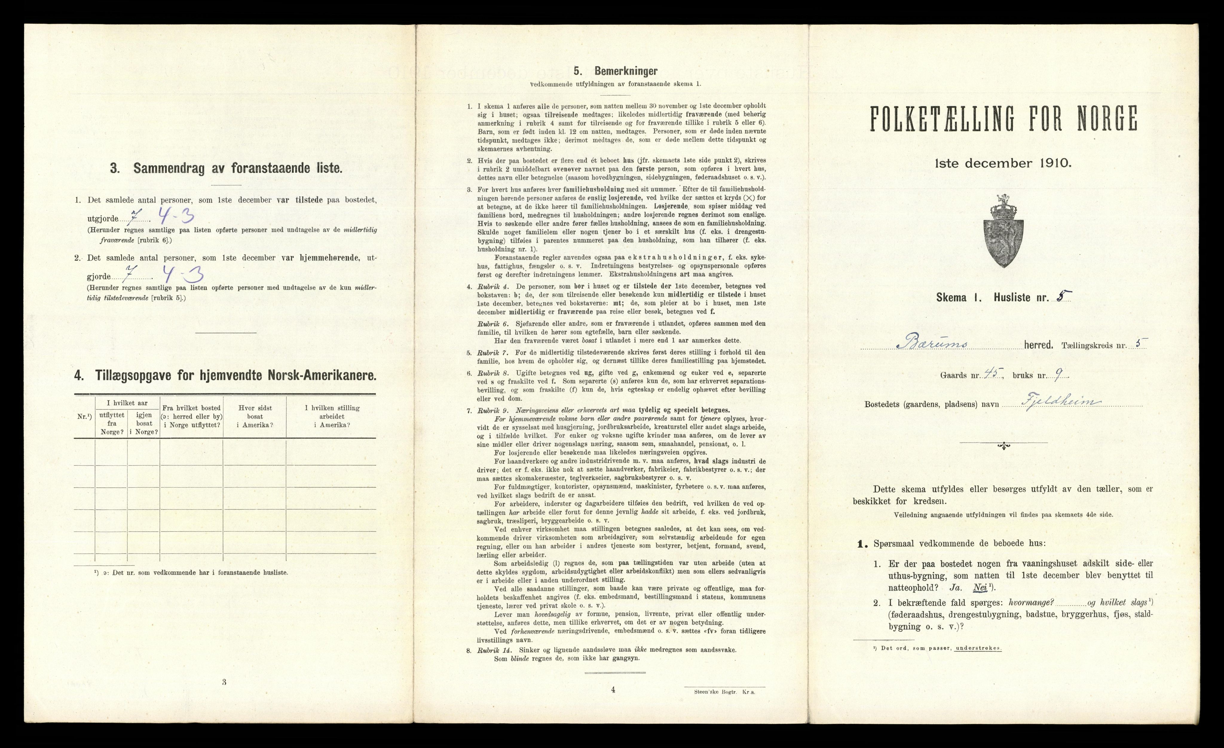 RA, 1910 census for Bærum, 1910, p. 741