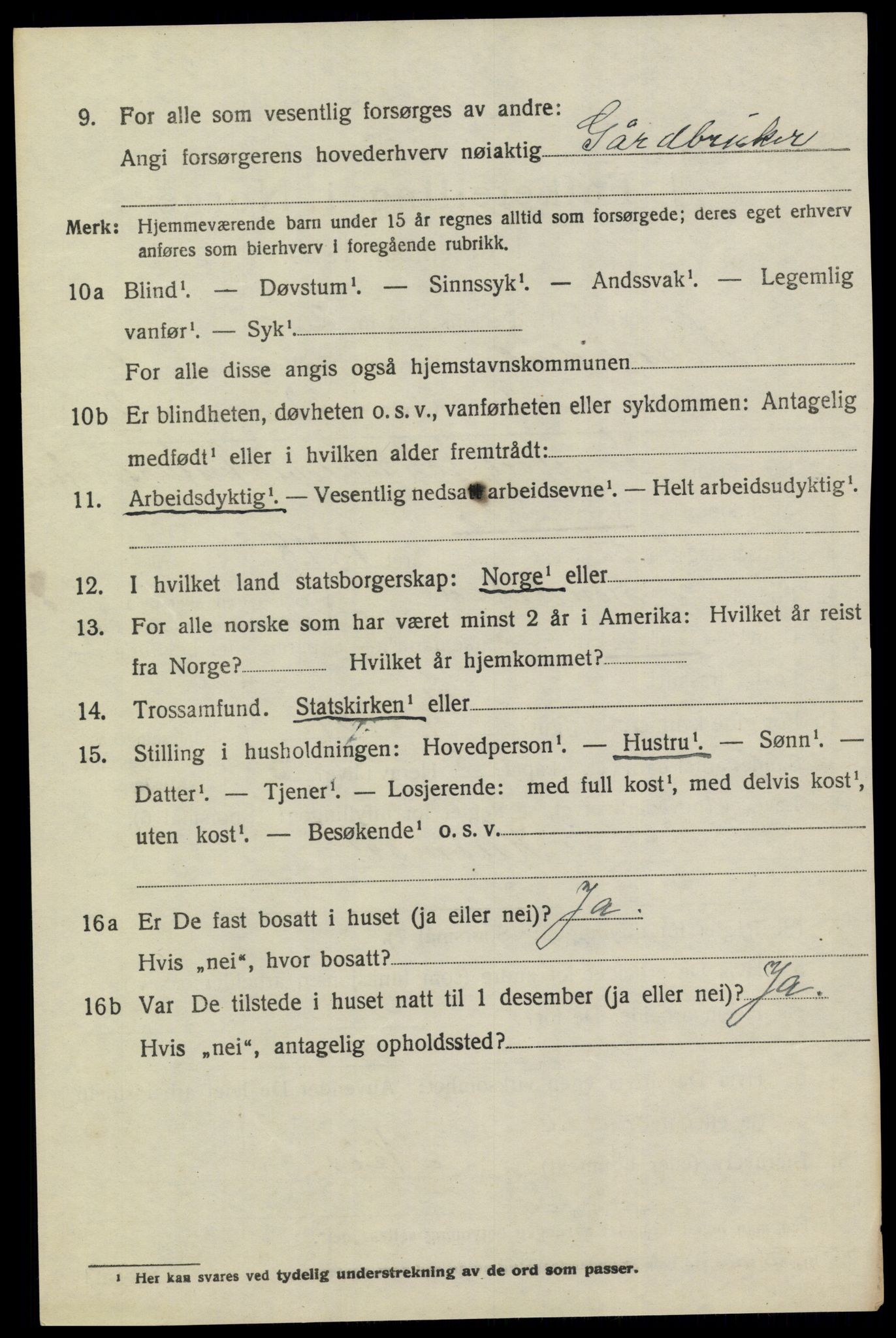 SAKO, 1920 census for Sannidal, 1920, p. 4678