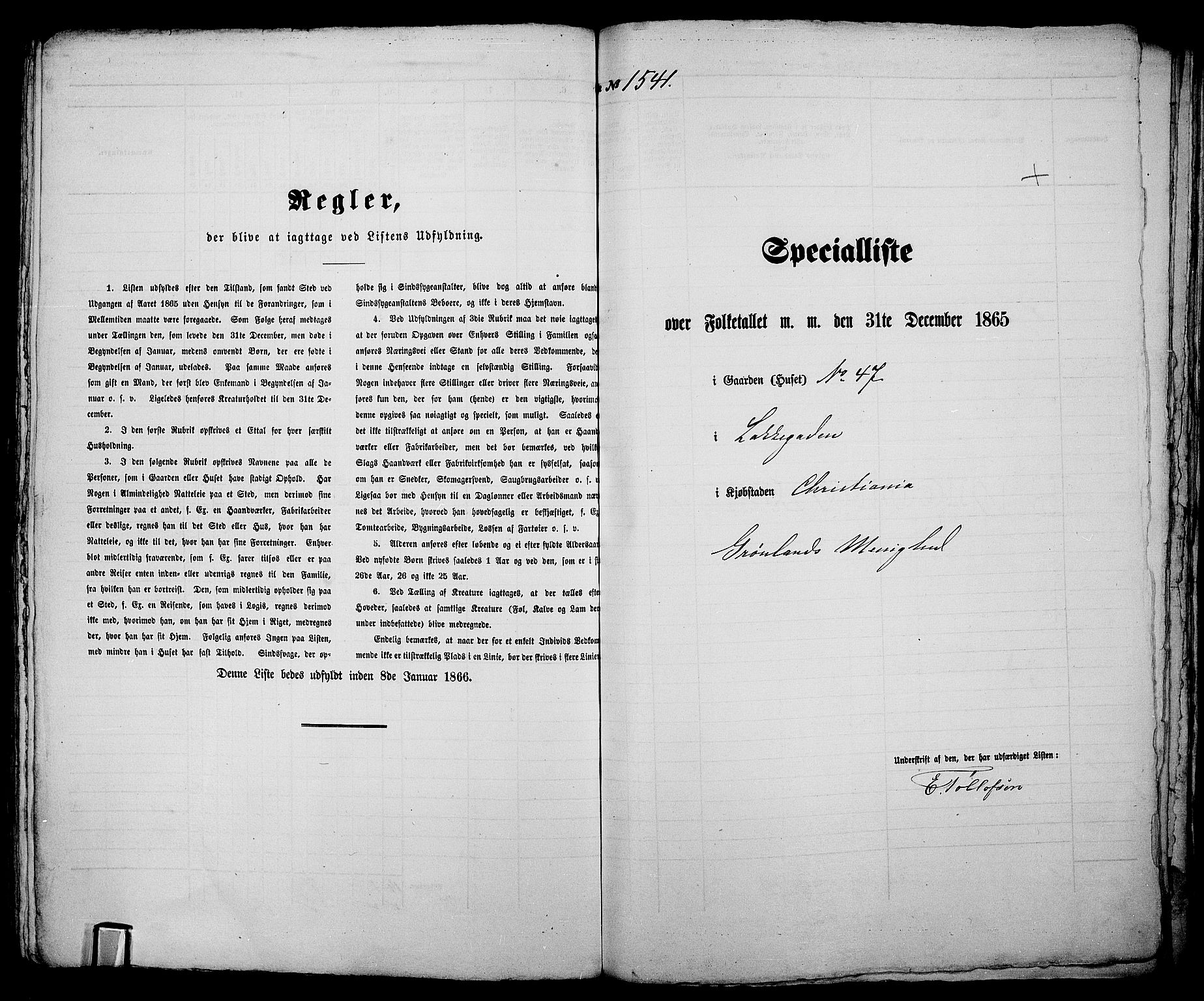 RA, 1865 census for Kristiania, 1865, p. 3500