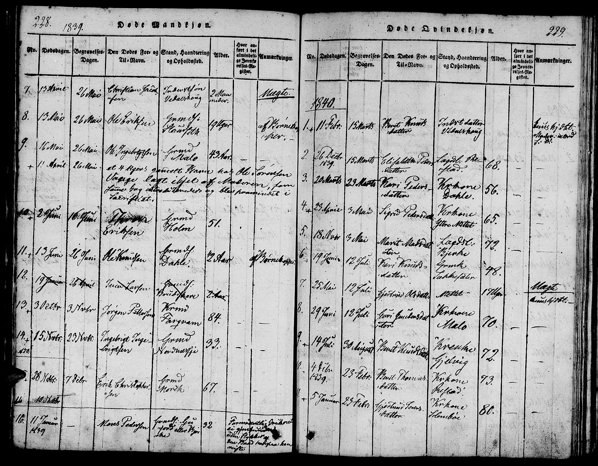 Ministerialprotokoller, klokkerbøker og fødselsregistre - Møre og Romsdal, AV/SAT-A-1454/547/L0602: Parish register (official) no. 547A04, 1818-1845, p. 228-229