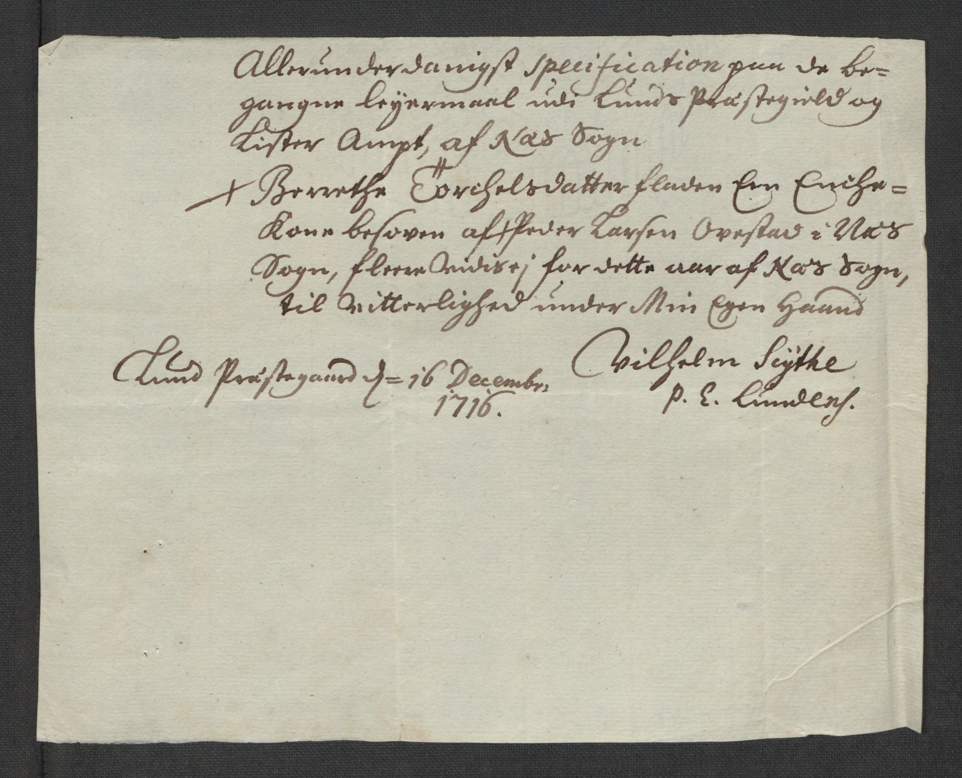 Rentekammeret inntil 1814, Reviderte regnskaper, Fogderegnskap, AV/RA-EA-4092/R43/L2560: Fogderegnskap Lista og Mandal, 1716, p. 160