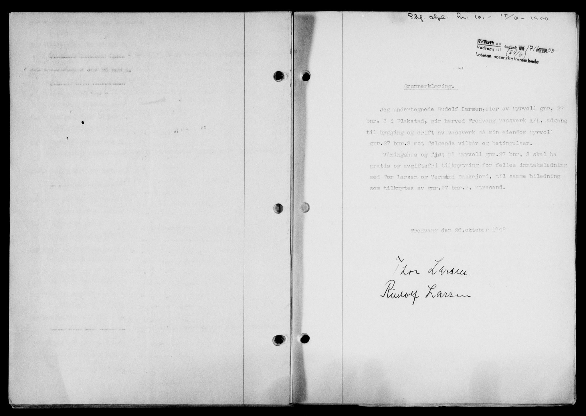 Lofoten sorenskriveri, SAT/A-0017/1/2/2C/L0023a: Mortgage book no. 23a, 1950-1950, Diary no: : 1716/1950