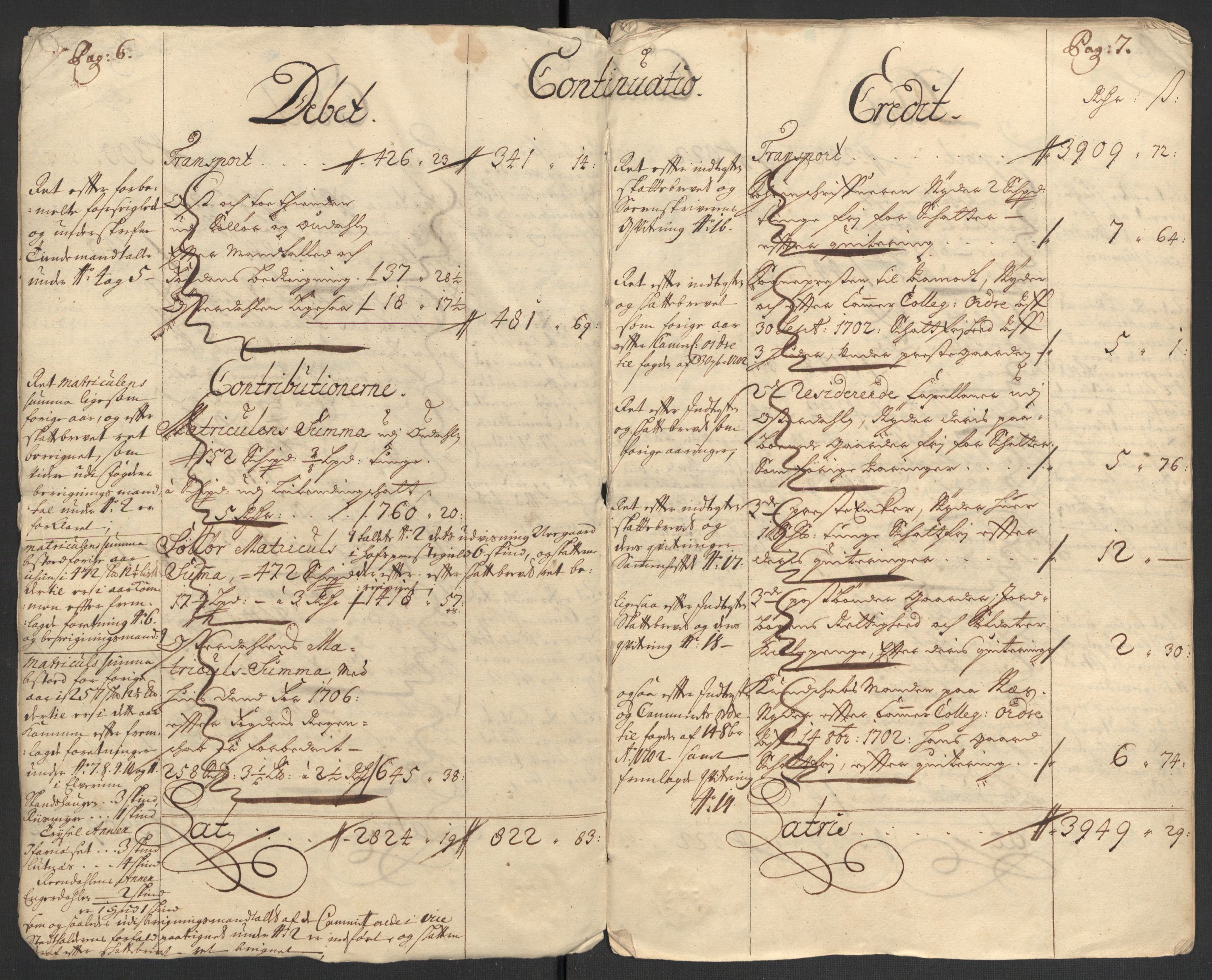 Rentekammeret inntil 1814, Reviderte regnskaper, Fogderegnskap, RA/EA-4092/R13/L0843: Fogderegnskap Solør, Odal og Østerdal, 1705-1706, p. 320