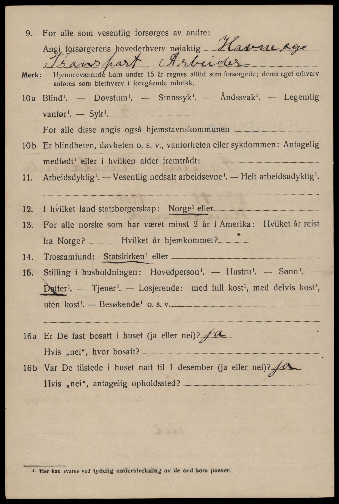 SAST, 1920 census for Haugesund, 1920, p. 27440