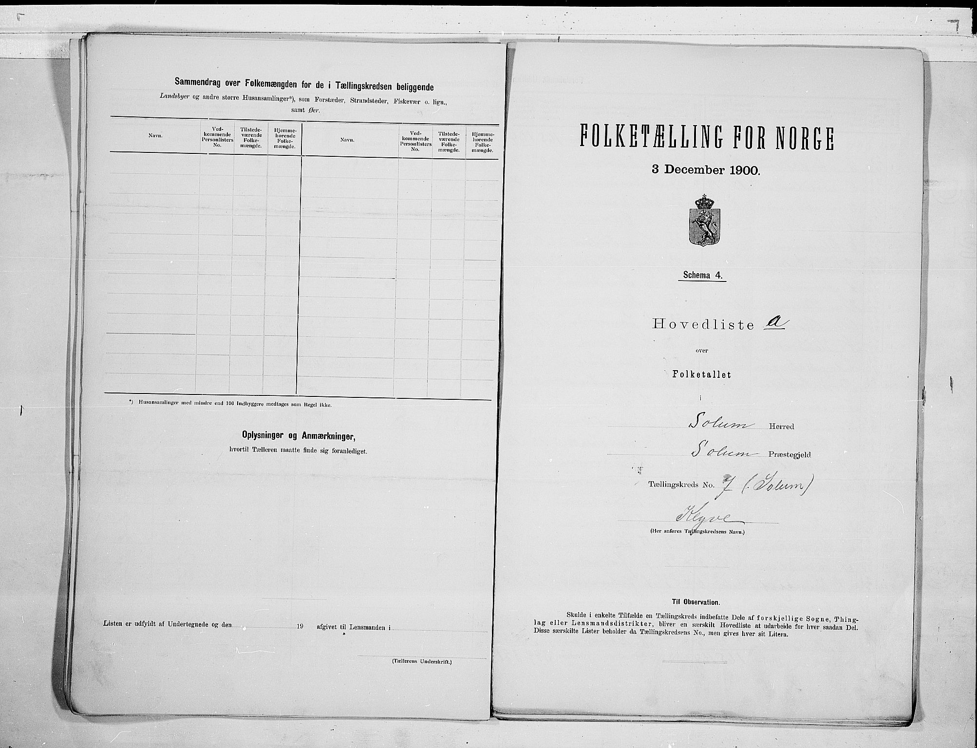 SAKO, 1900 census for Solum, 1900, p. 18