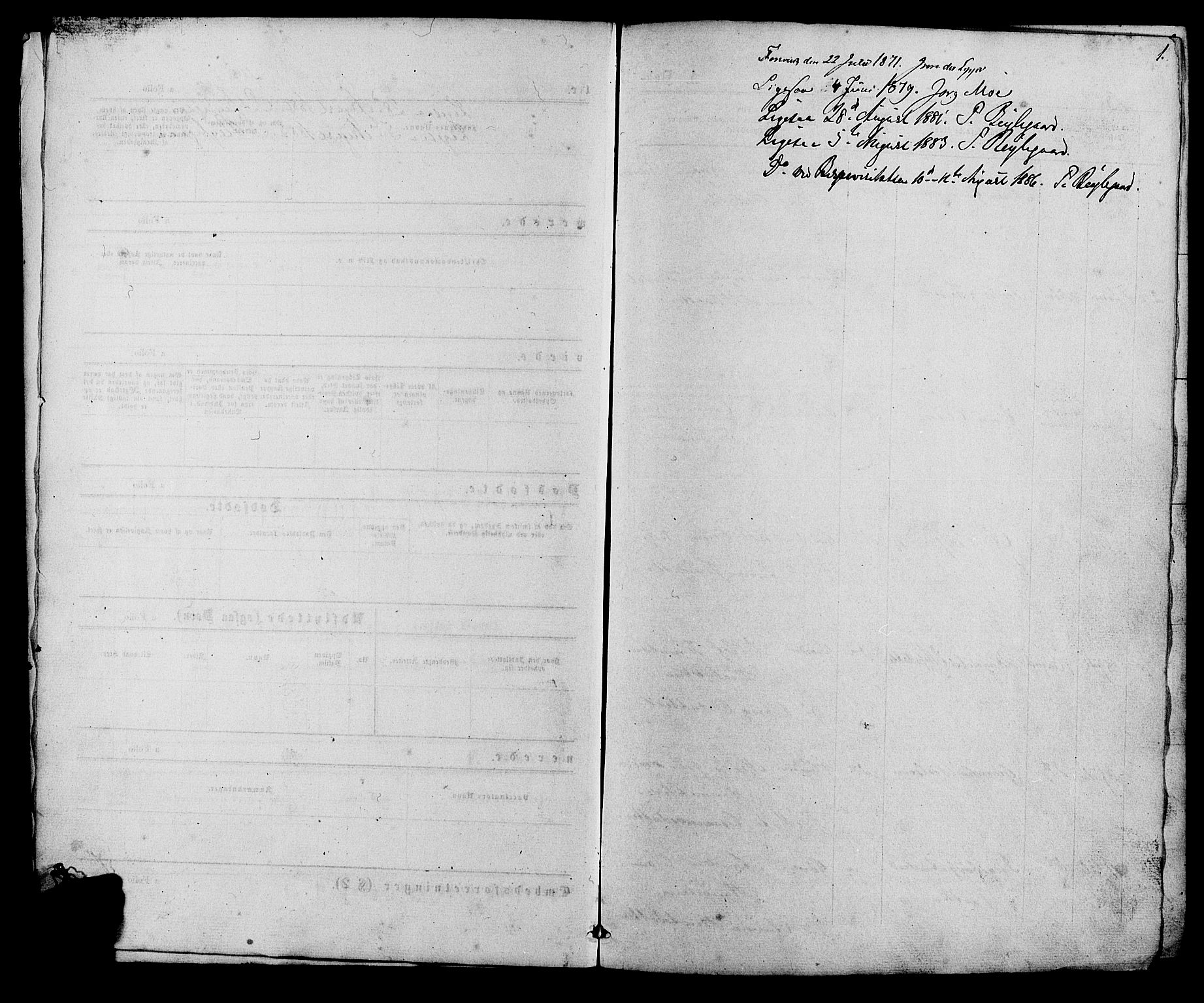 Herefoss sokneprestkontor, SAK/1111-0019/F/Fb/Fbc/L0002: Parish register (copy) no. B 2, 1867-1886, p. 1