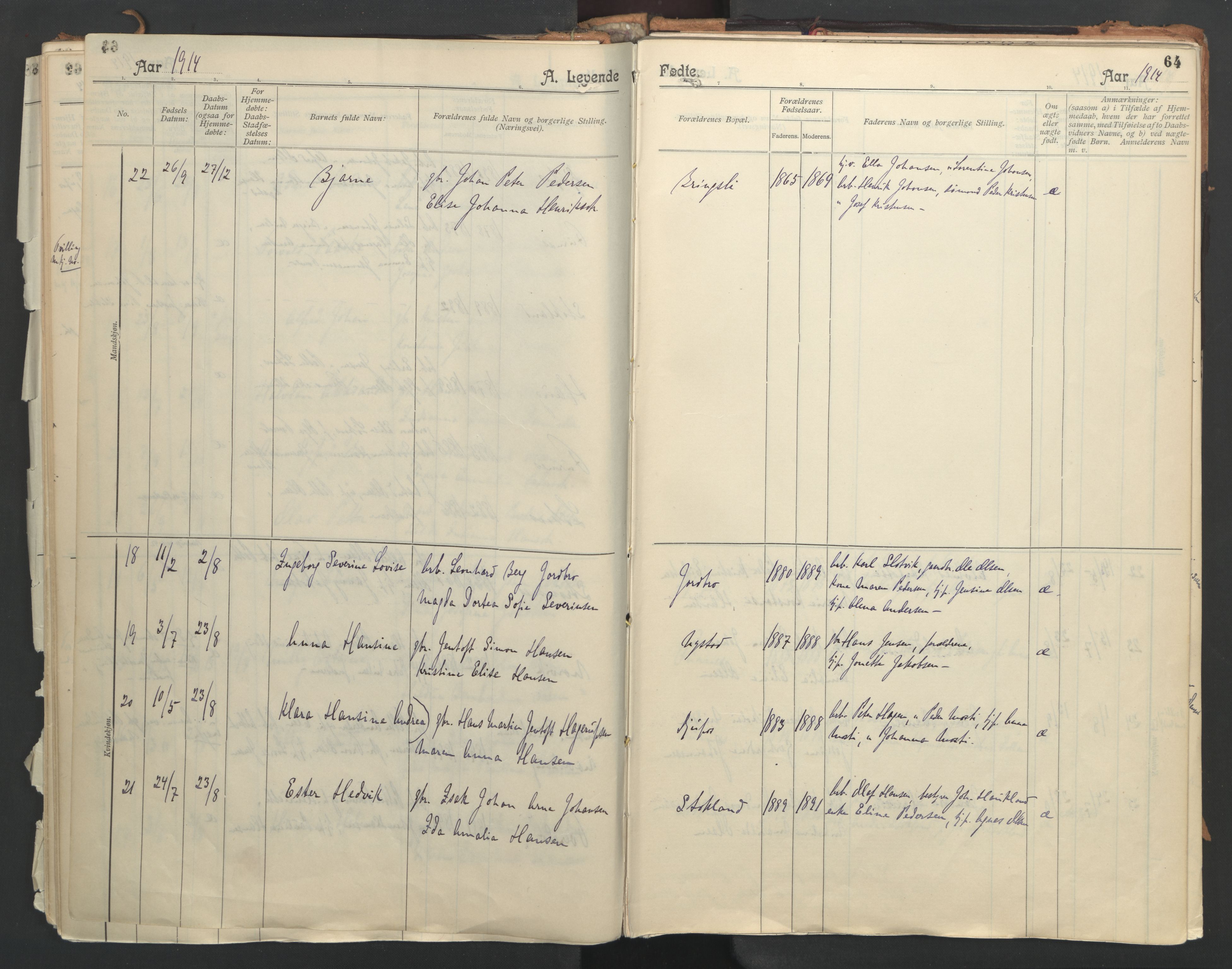 Ministerialprotokoller, klokkerbøker og fødselsregistre - Nordland, AV/SAT-A-1459/851/L0724: Parish register (official) no. 851A01, 1901-1922, p. 64