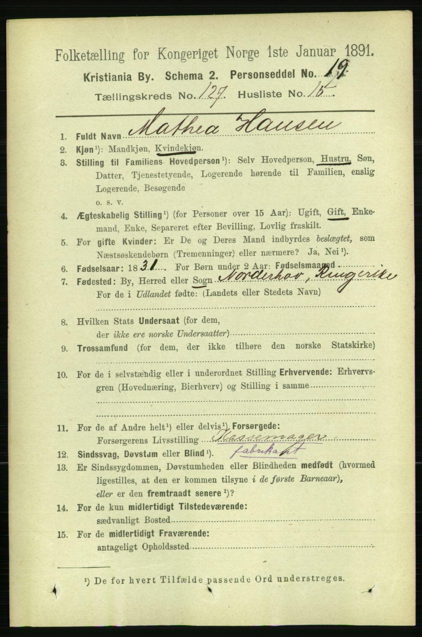 RA, 1891 census for 0301 Kristiania, 1891, p. 68333