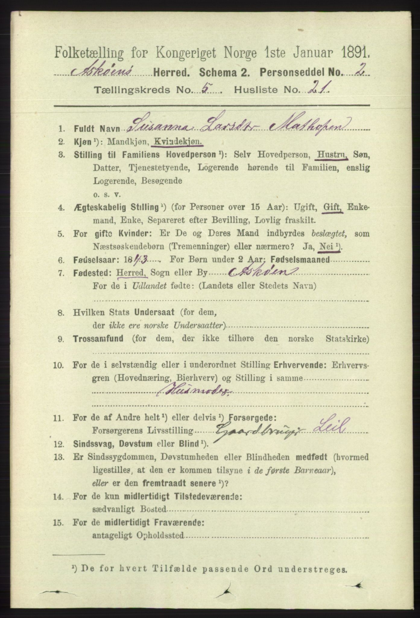 RA, 1891 census for 1247 Askøy, 1891, p. 3618