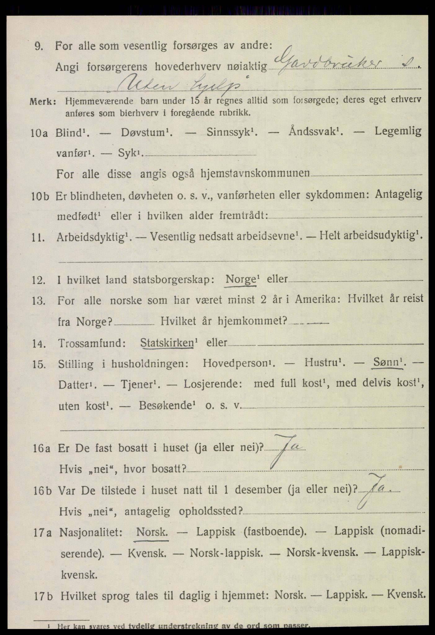 SAT, 1920 census for Lånke, 1920, p. 565