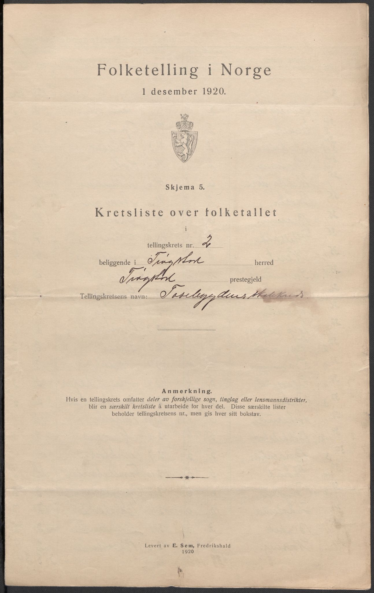 SAO, 1920 census for Trøgstad, 1920, p. 8