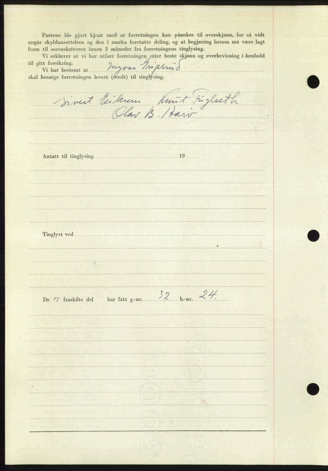 Romsdal sorenskriveri, AV/SAT-A-4149/1/2/2C: Mortgage book no. A31, 1949-1949, Diary no: : 3341/1949