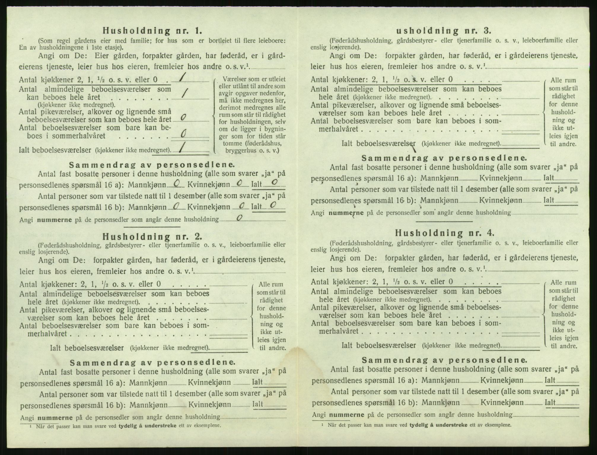 SAK, 1920 census for Åmli, 1920, p. 372