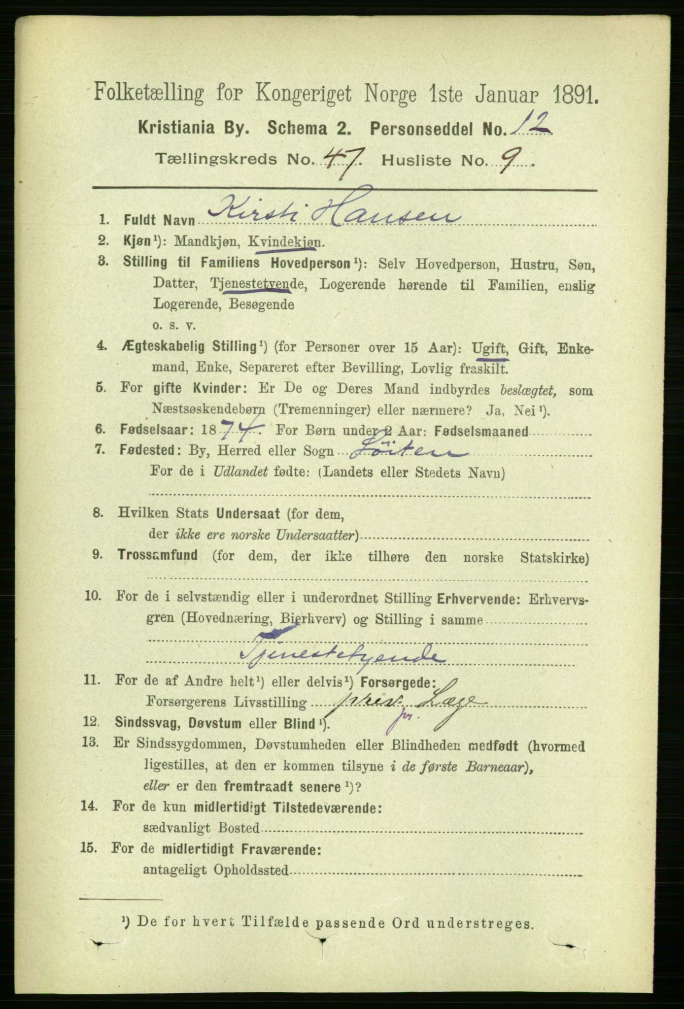 RA, 1891 census for 0301 Kristiania, 1891, p. 28293