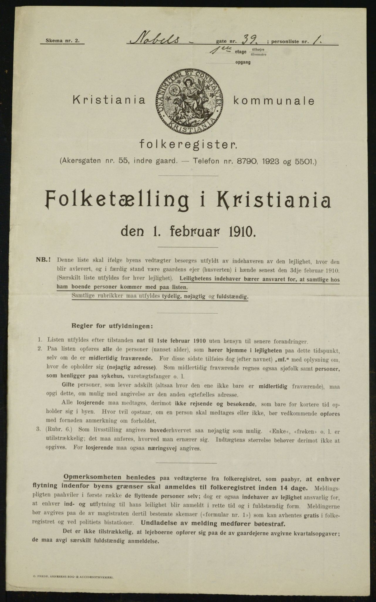 OBA, Municipal Census 1910 for Kristiania, 1910, p. 68901