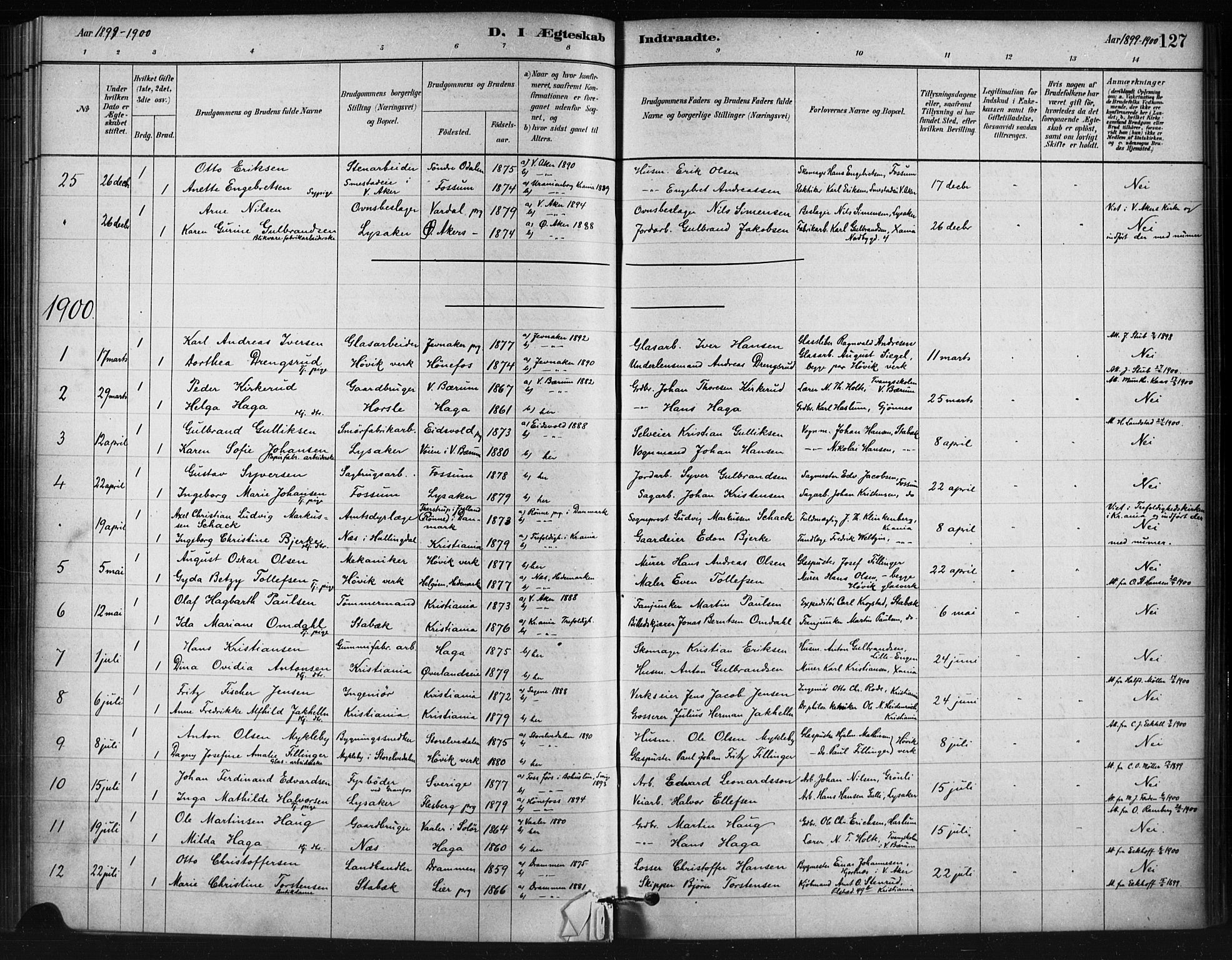 Asker prestekontor Kirkebøker, SAO/A-10256a/F/Fc/L0002: Parish register (official) no. III 2, 1879-1904, p. 127