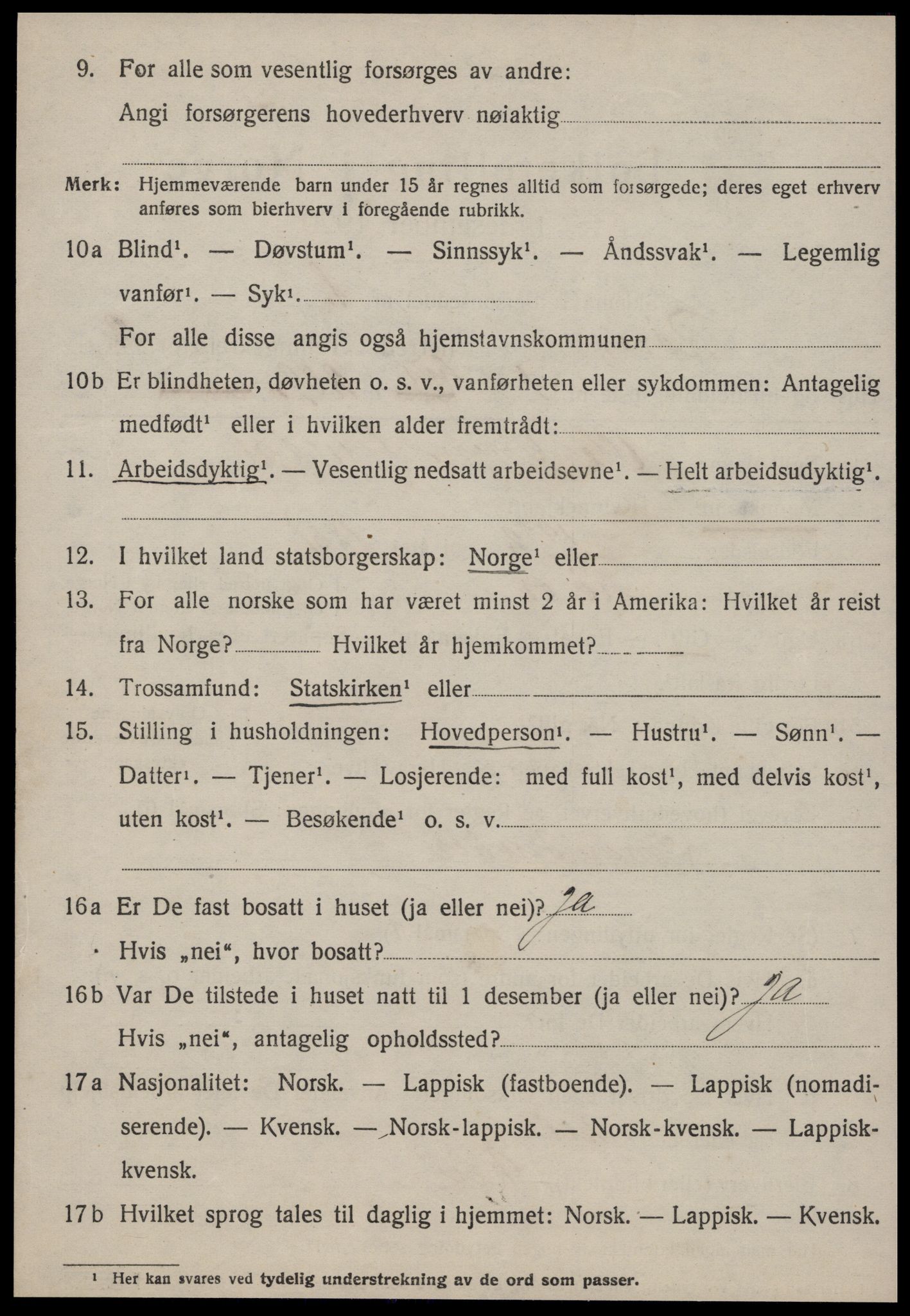 SAT, 1920 census for Røros, 1920, p. 2745